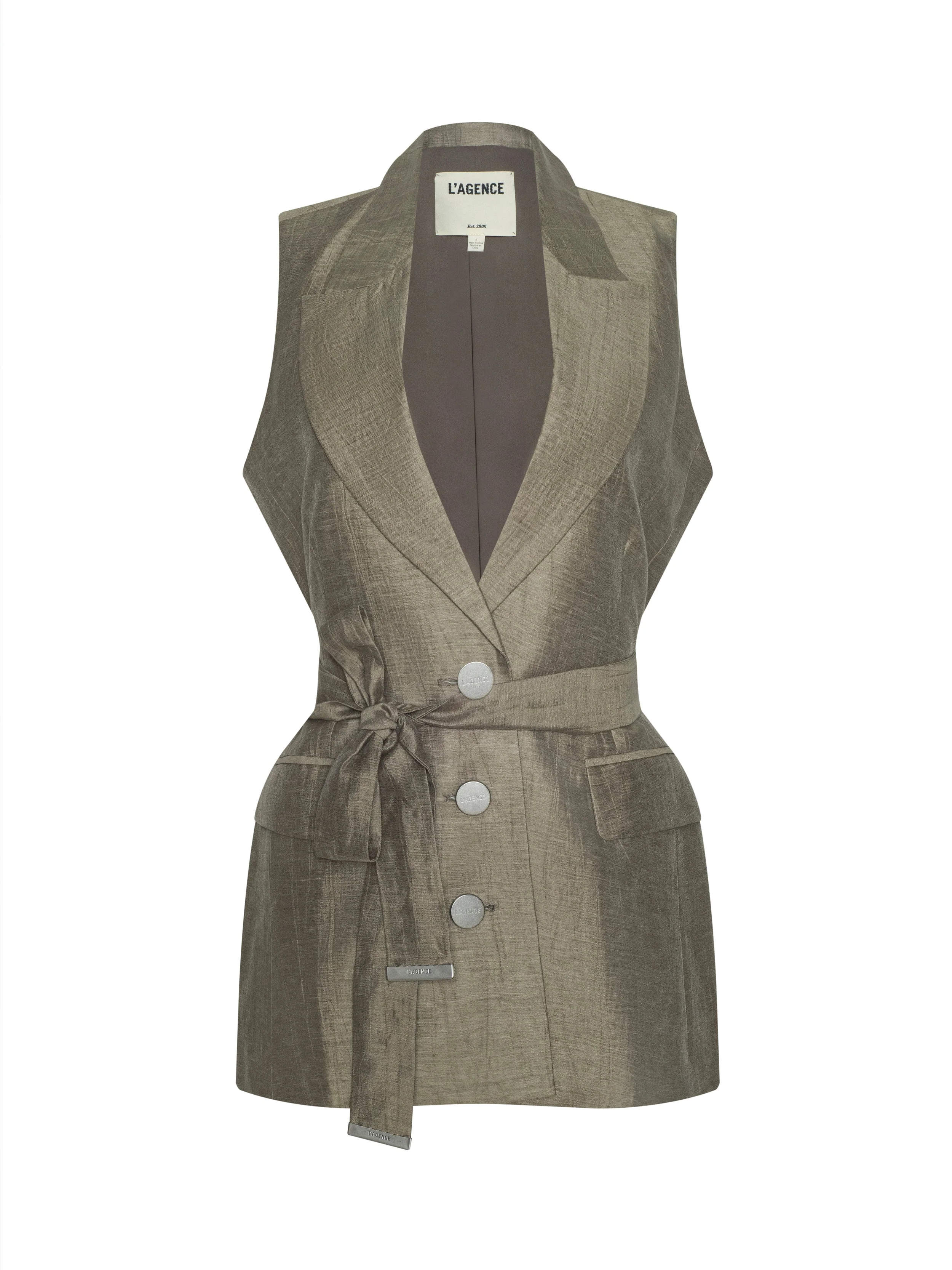 L'AGENCE - Harper Linen - Blend Vest - Image 6