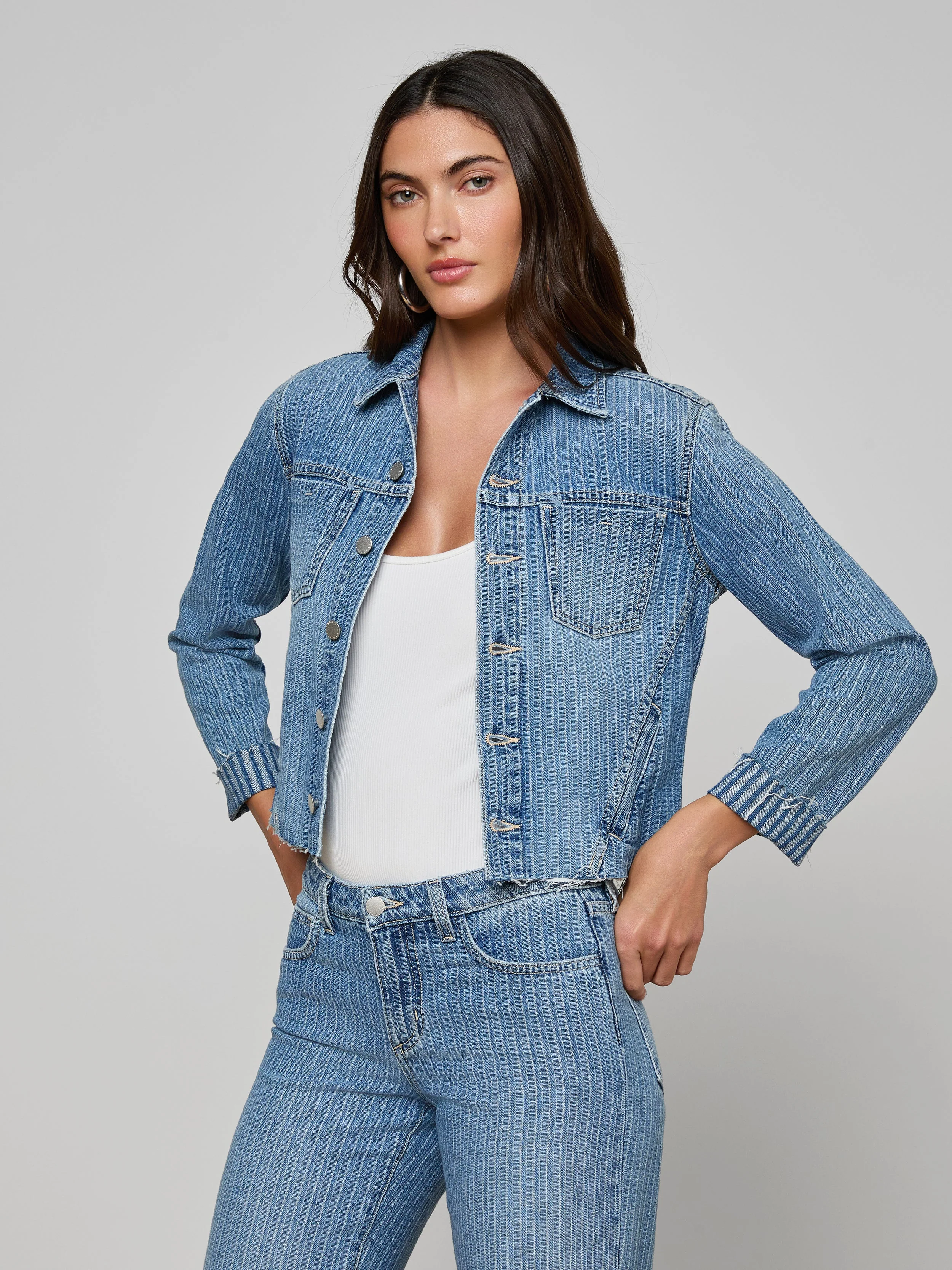 L'AGENCE - Janelle Jean Jacket - Image 3