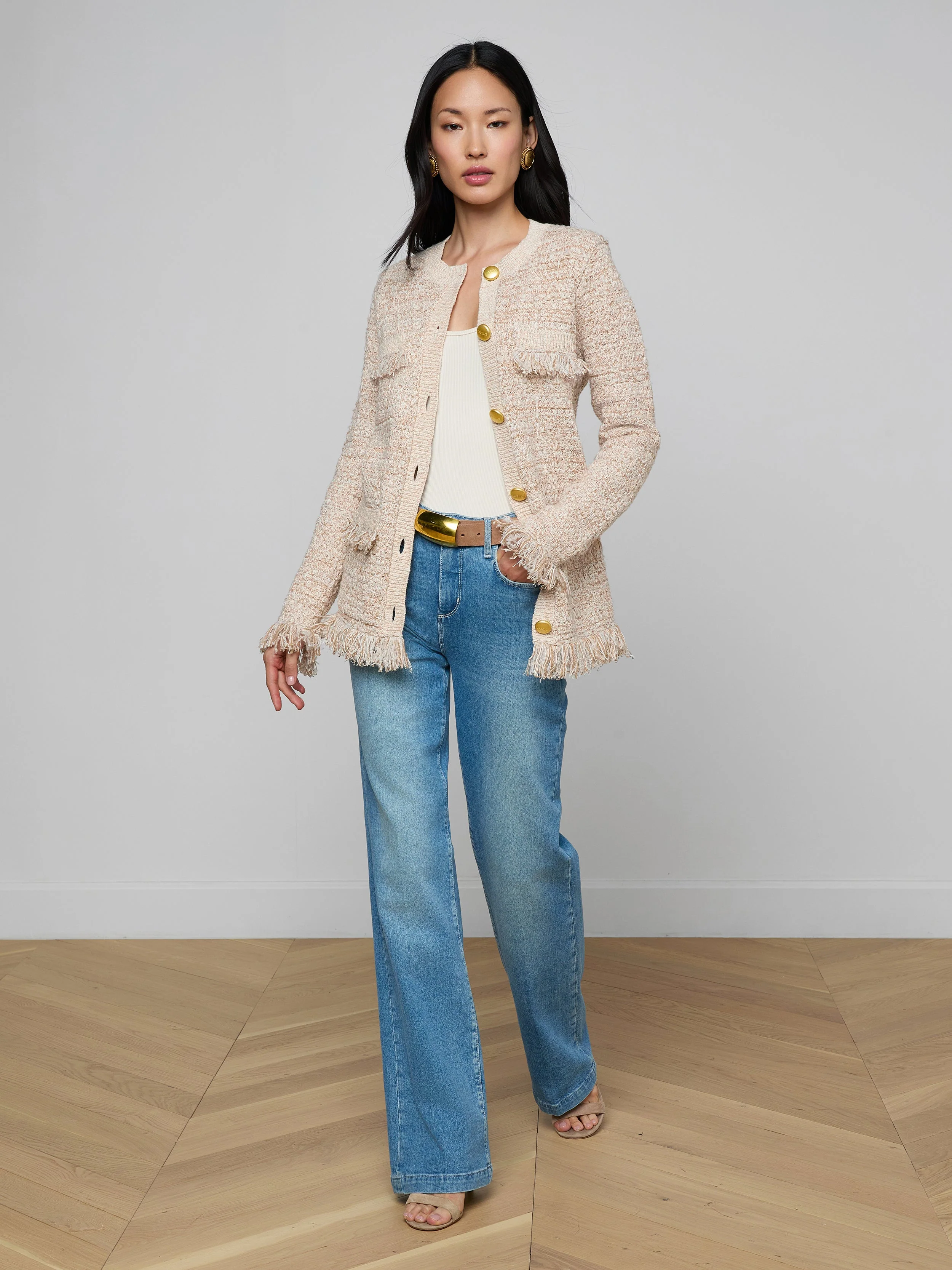 L'AGENCE - Kastoria Fringe Cardigan - Image 3