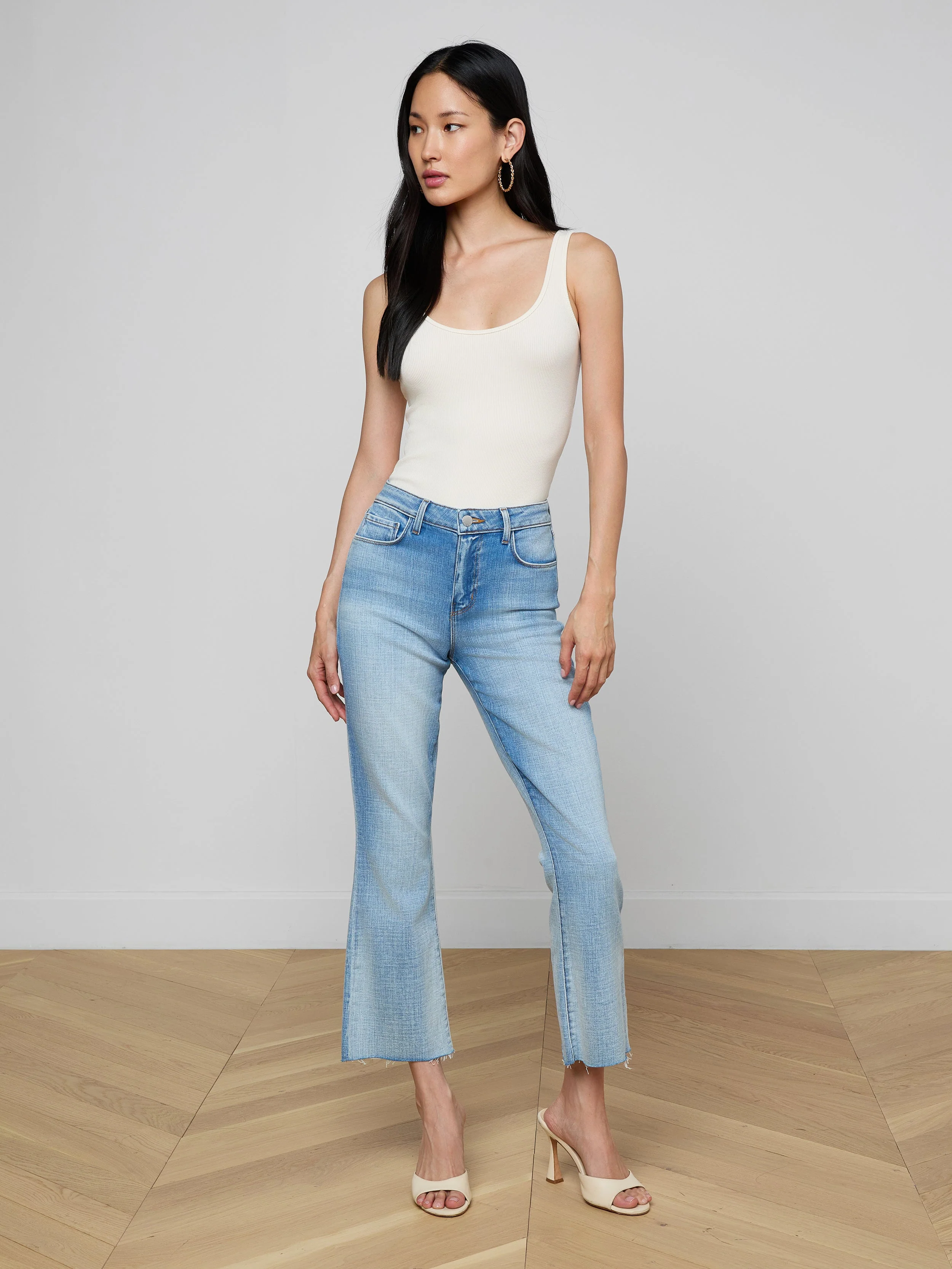 L'AGENCE - Kendra Cropped Flare Jean
