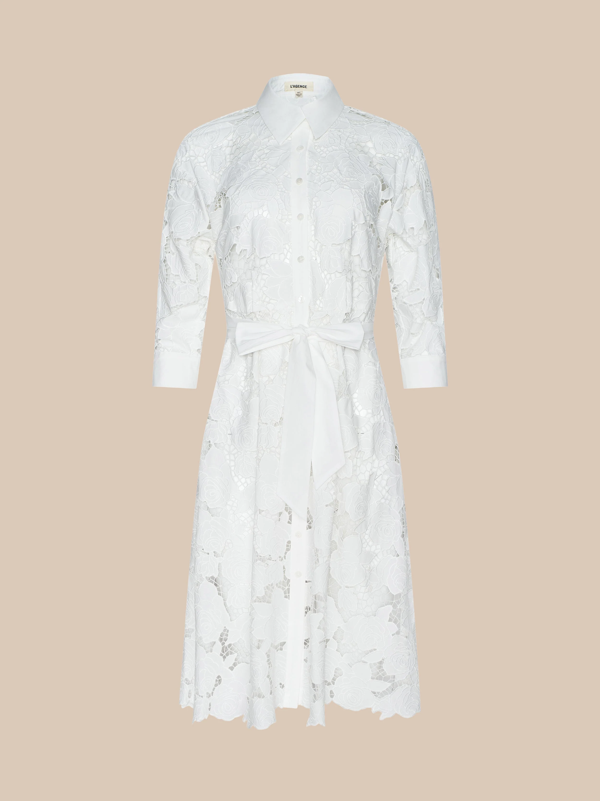 L'AGENCE - May Eyelet Shirt Dress - Image 5