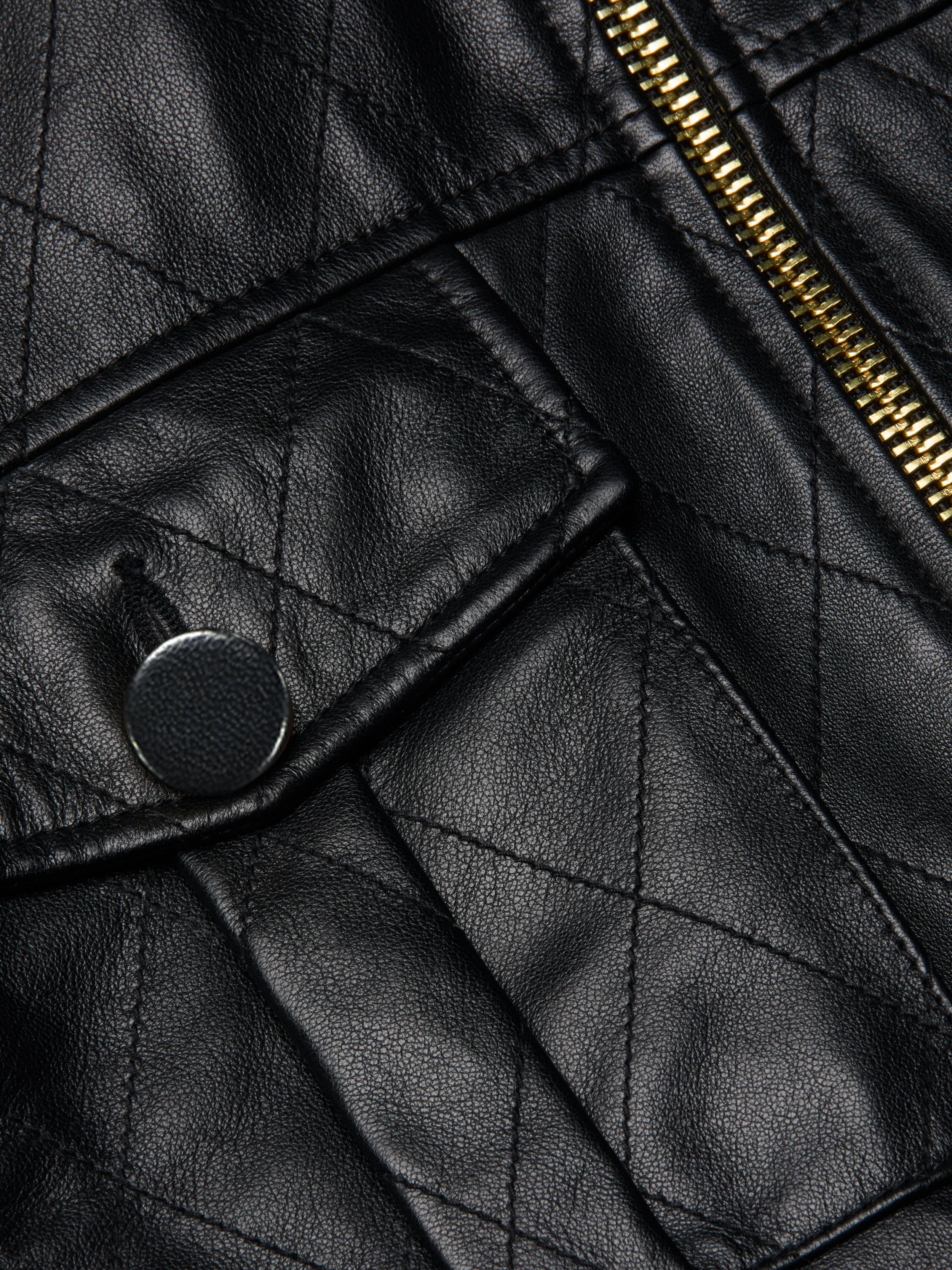 L'AGENCE - Micah Oversized Leather Jacket - Image 5