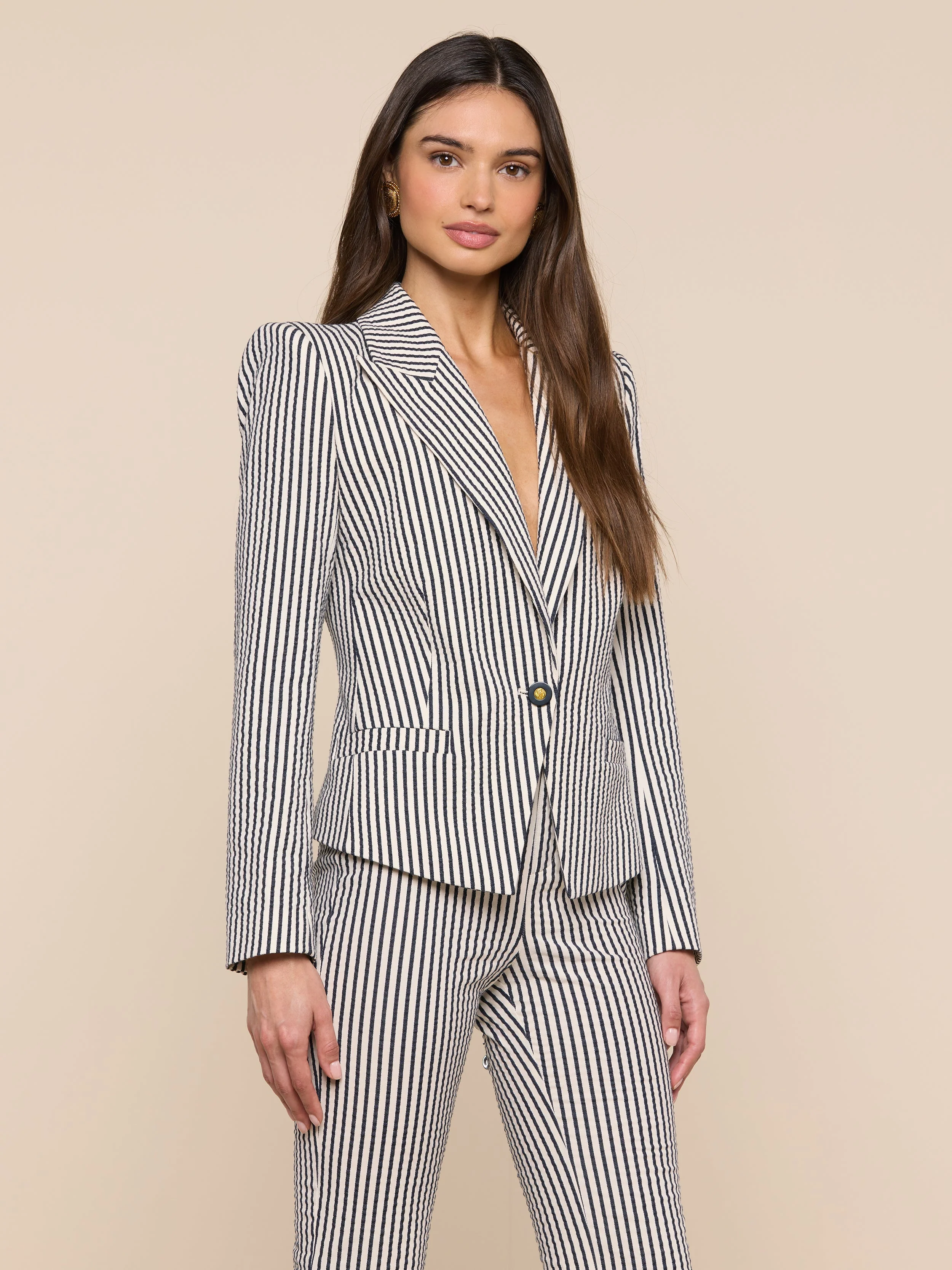 L'AGENCE - Misa Seersucker Blazer - Image 2