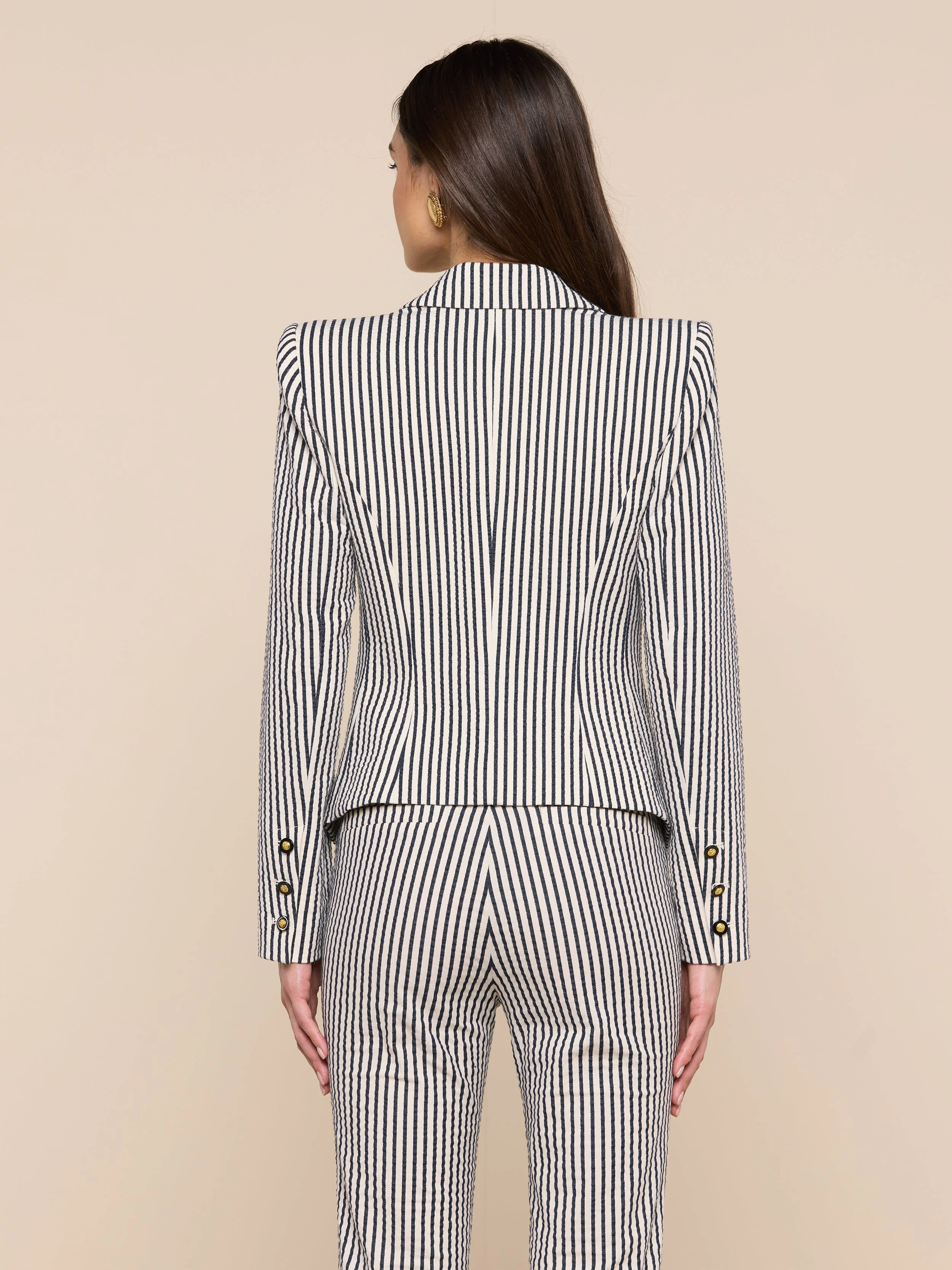 L'AGENCE - Misa Seersucker Blazer - Image 5