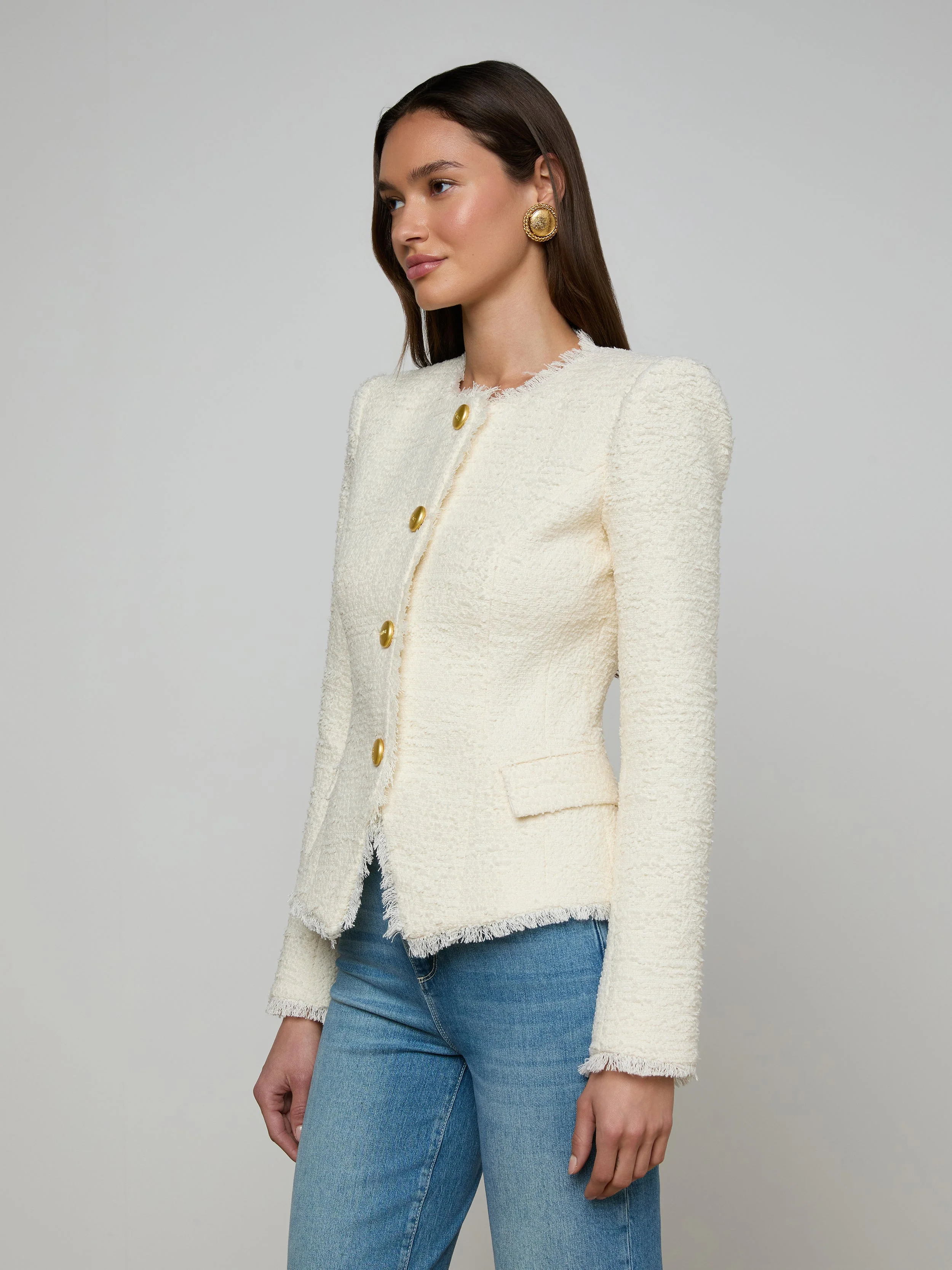 L'AGENCE - Nerina Tweed Blazer - Image 3