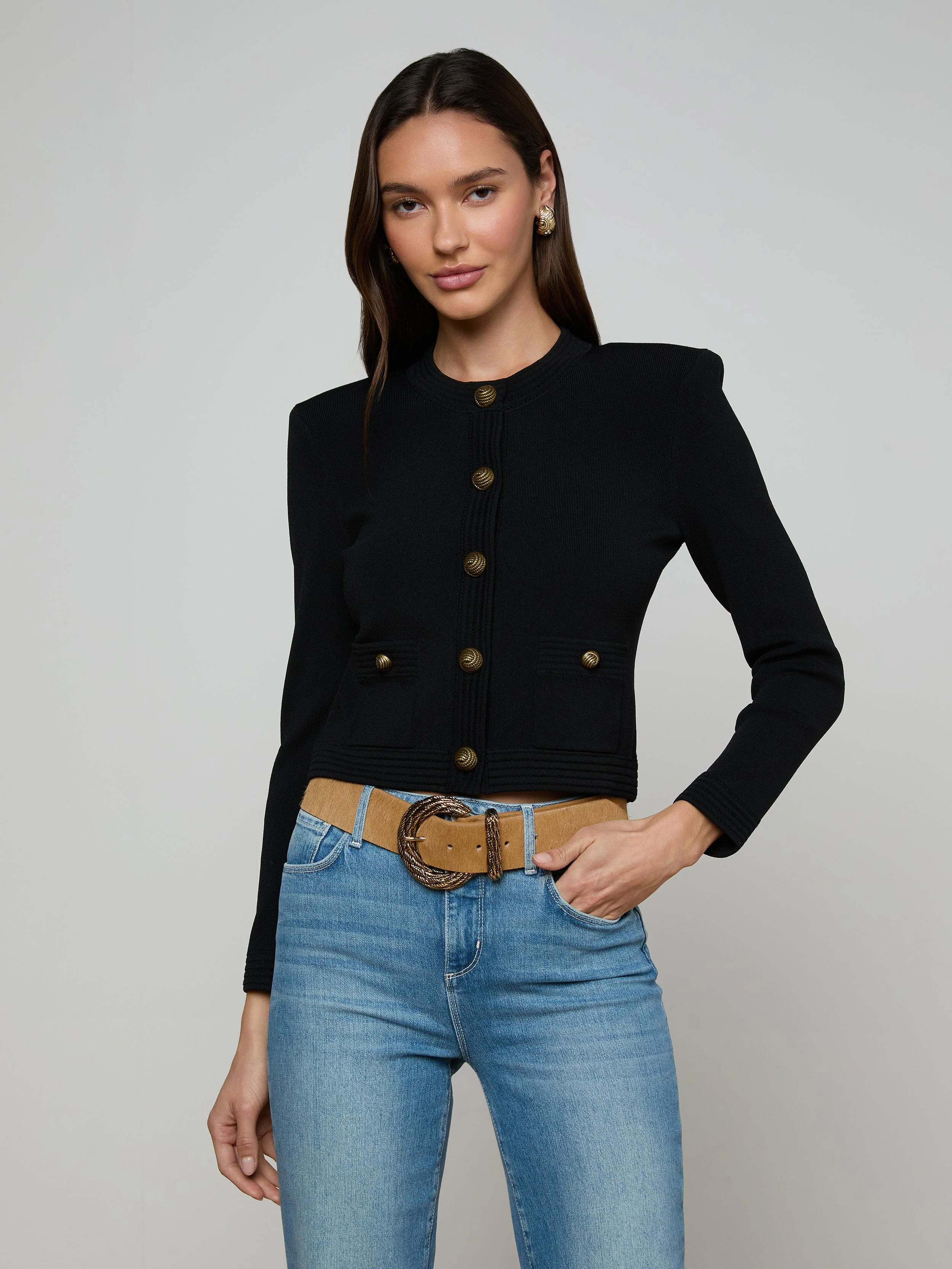 L'AGENCE - Patsy Cropped Cardigan
