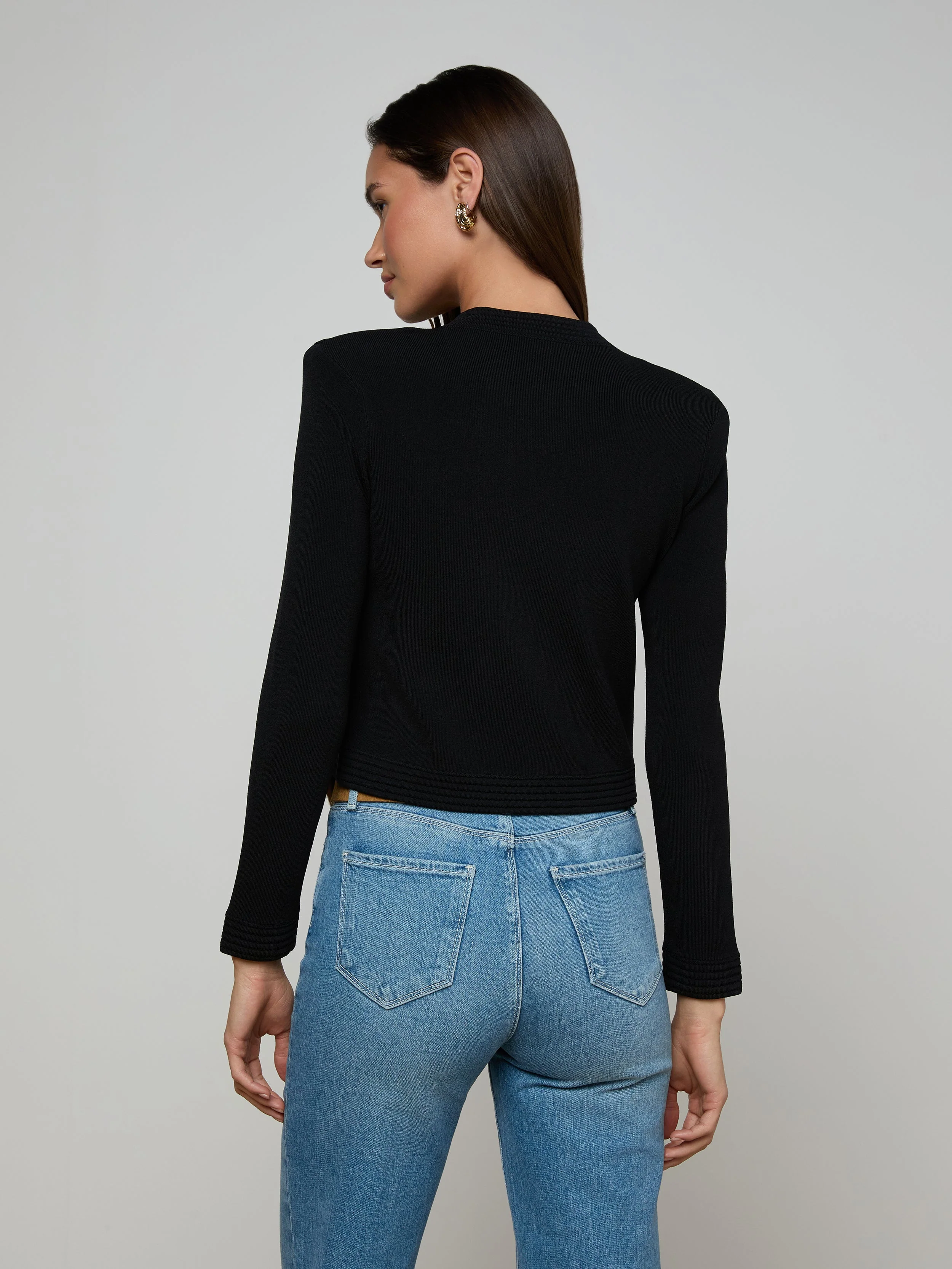 L'AGENCE - Patsy Cropped Cardigan - Image 4