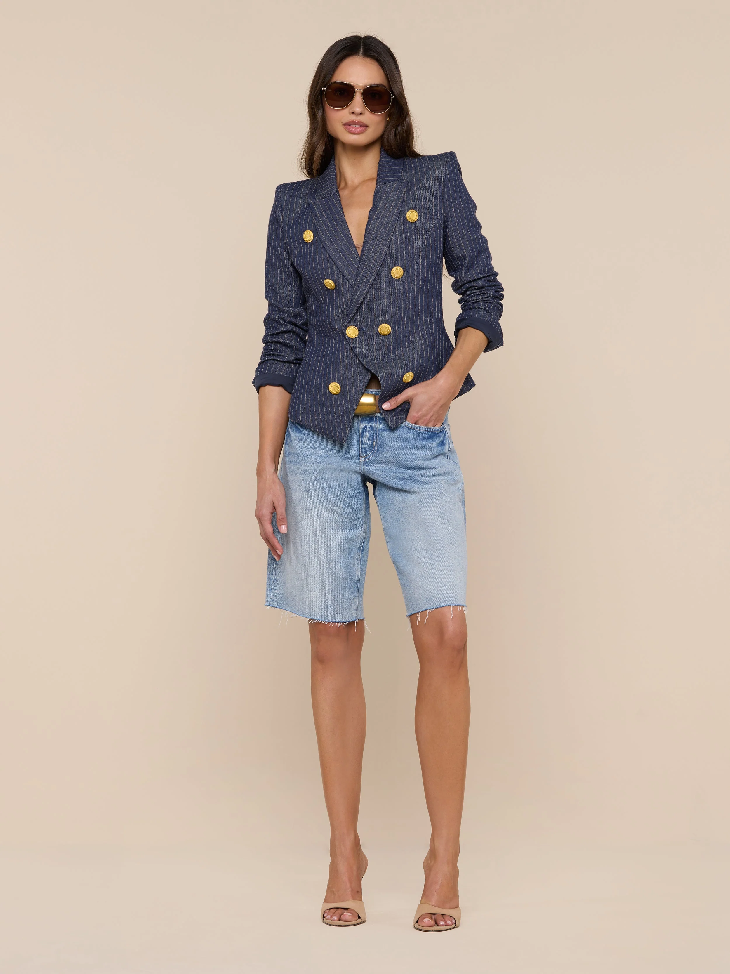 L'AGENCE - Solar Pinstriped Blazer - Image 5