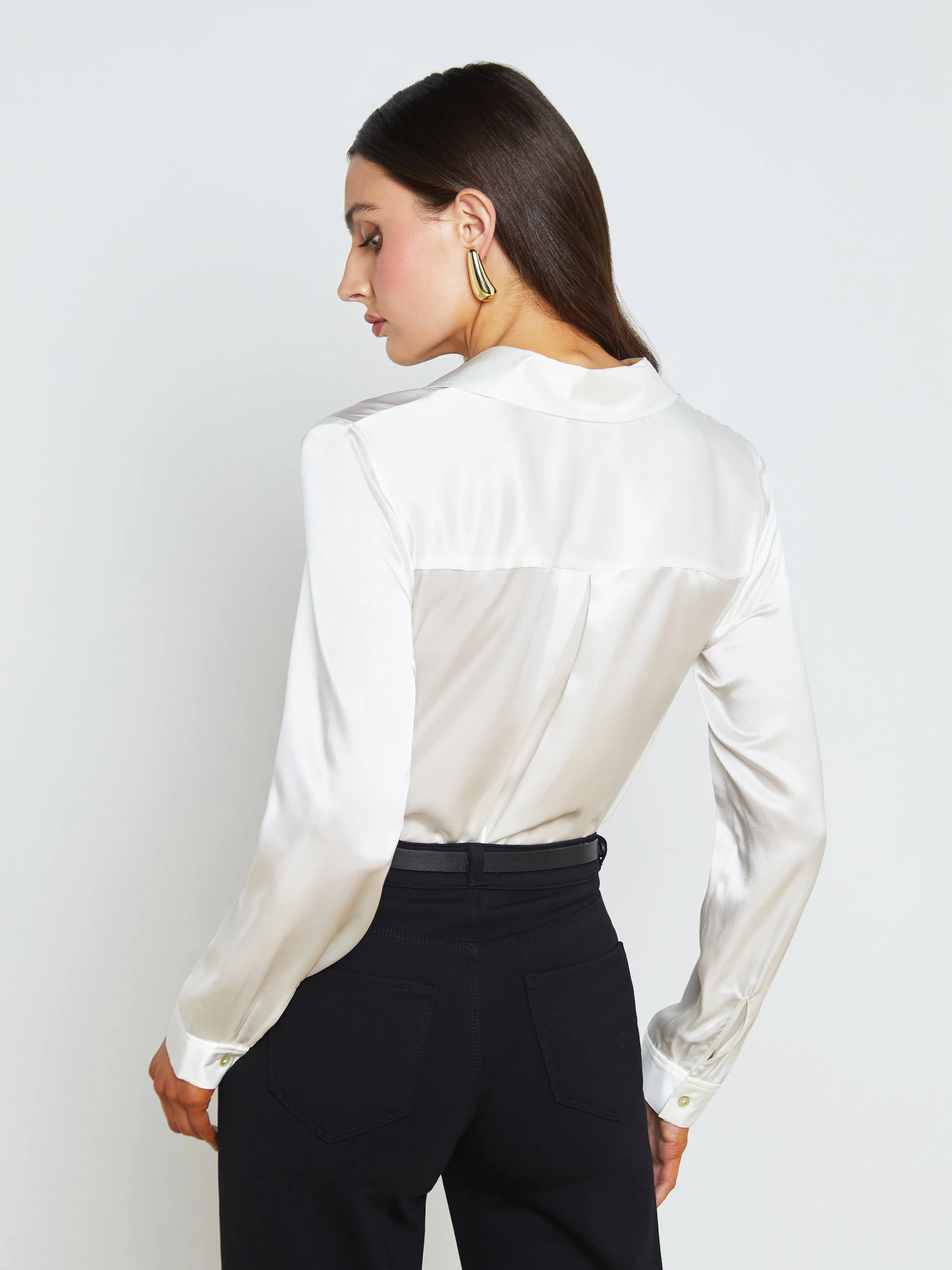L'AGENCE - Tyler Silk Blouse - Image 4