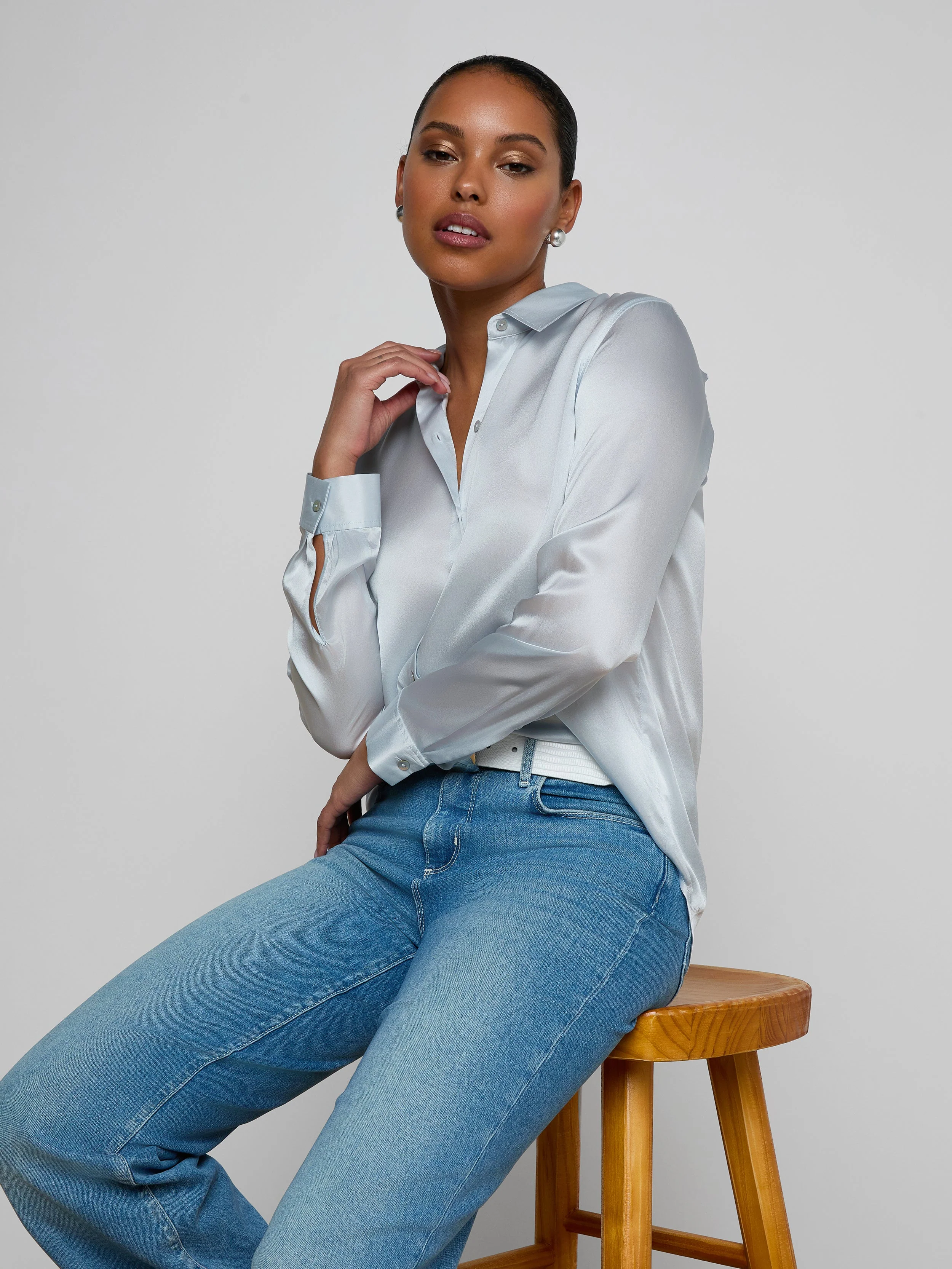 L'AGENCE - Tyler Silk Blouse - Image 6