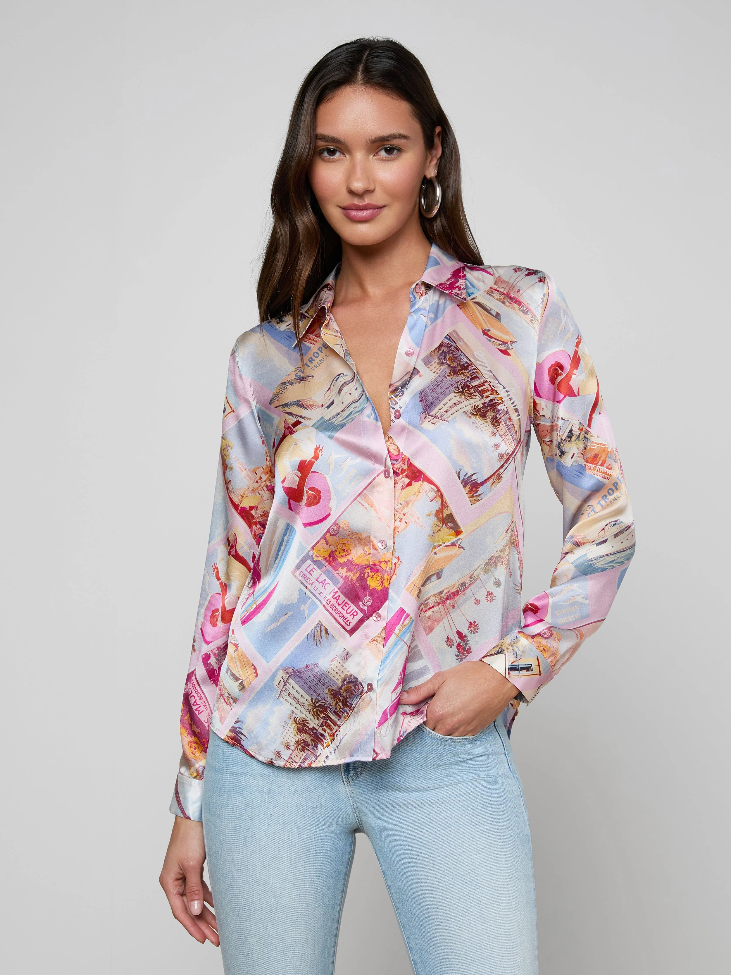 L'AGENCE - Tyler Silk Blouse - Image 2