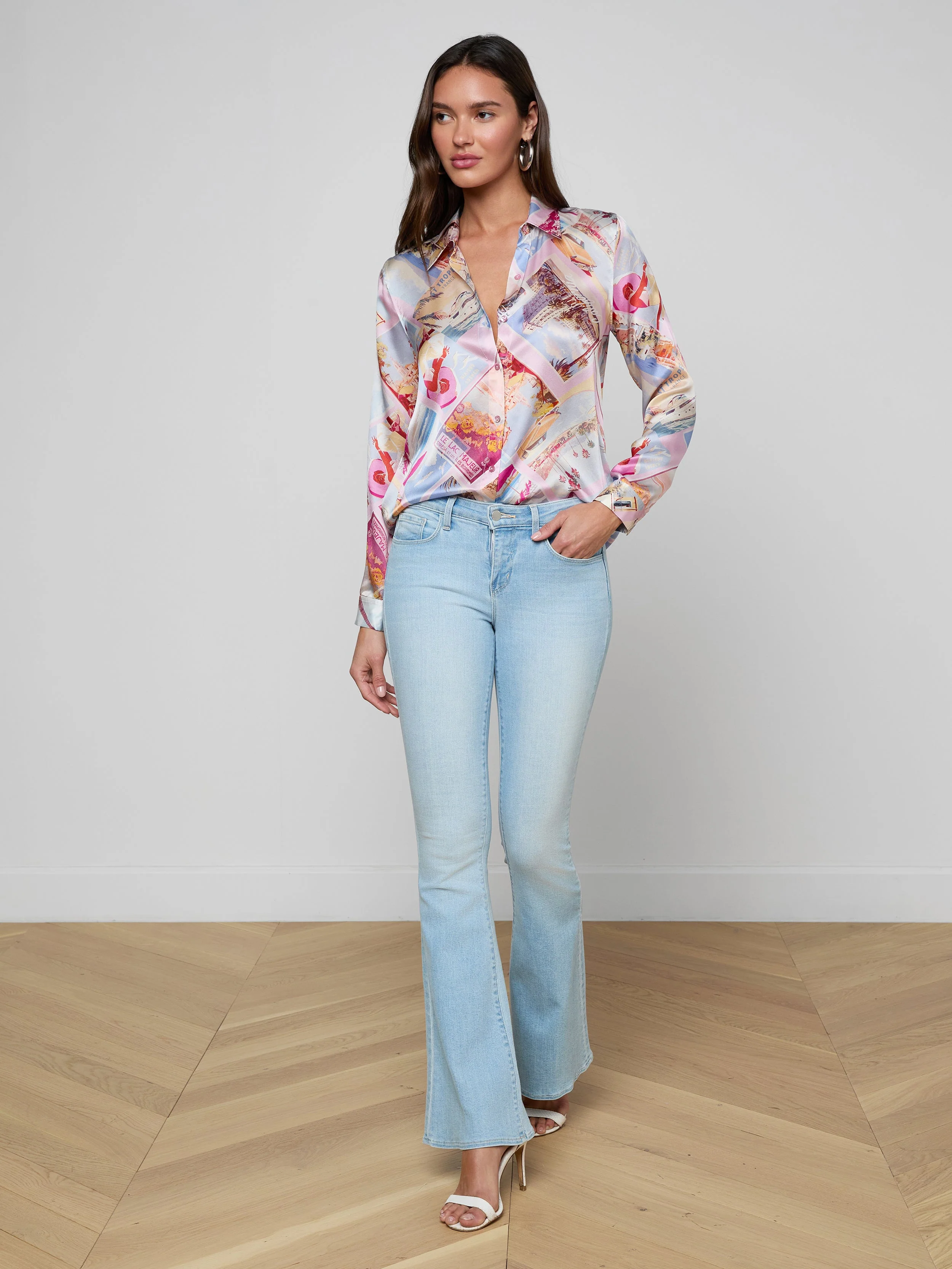 L'AGENCE - Tyler Silk Blouse - Image 4