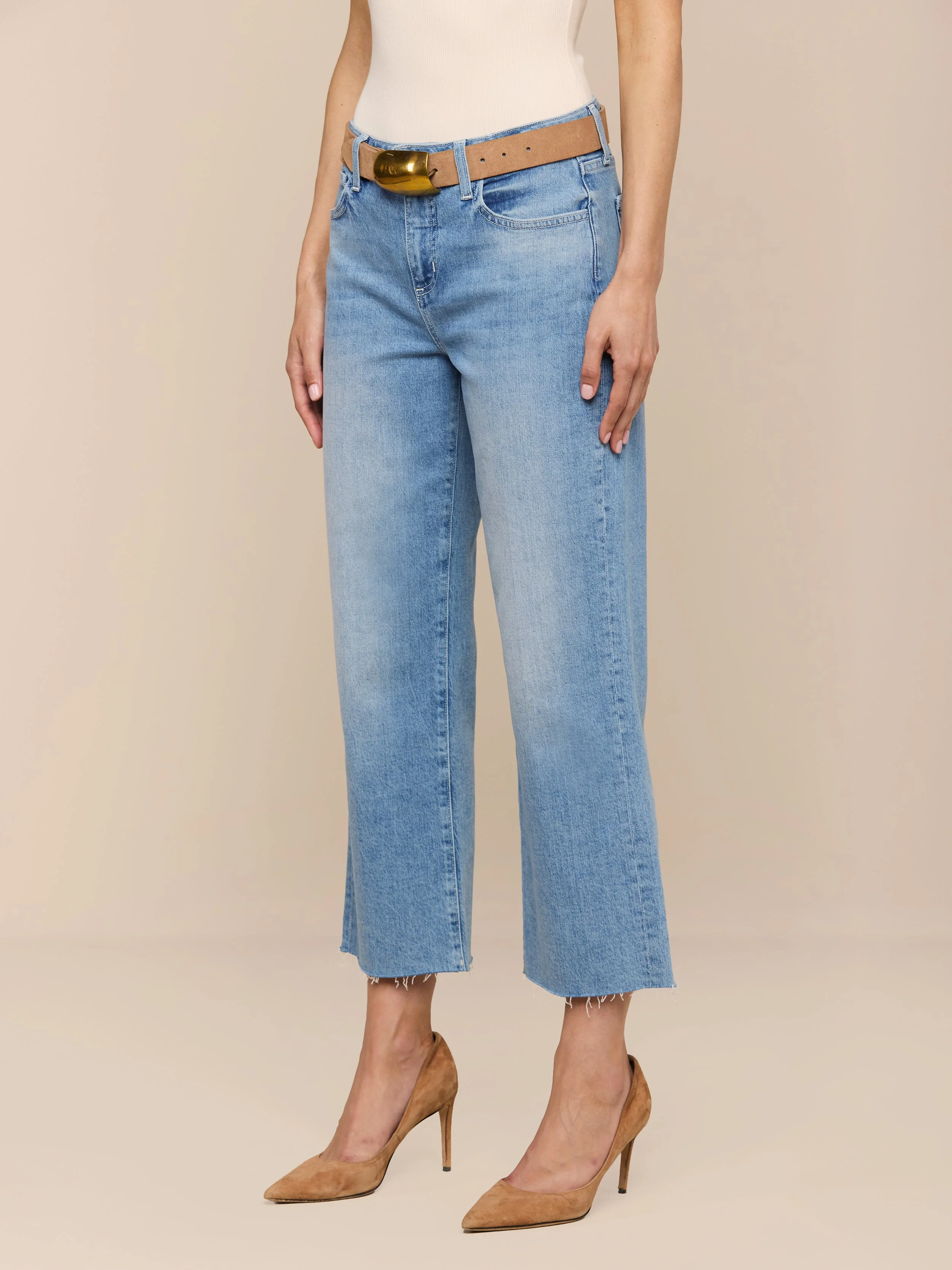 L'AGENCE - Wanda Cropped Wide - Leg Jean - Image 3