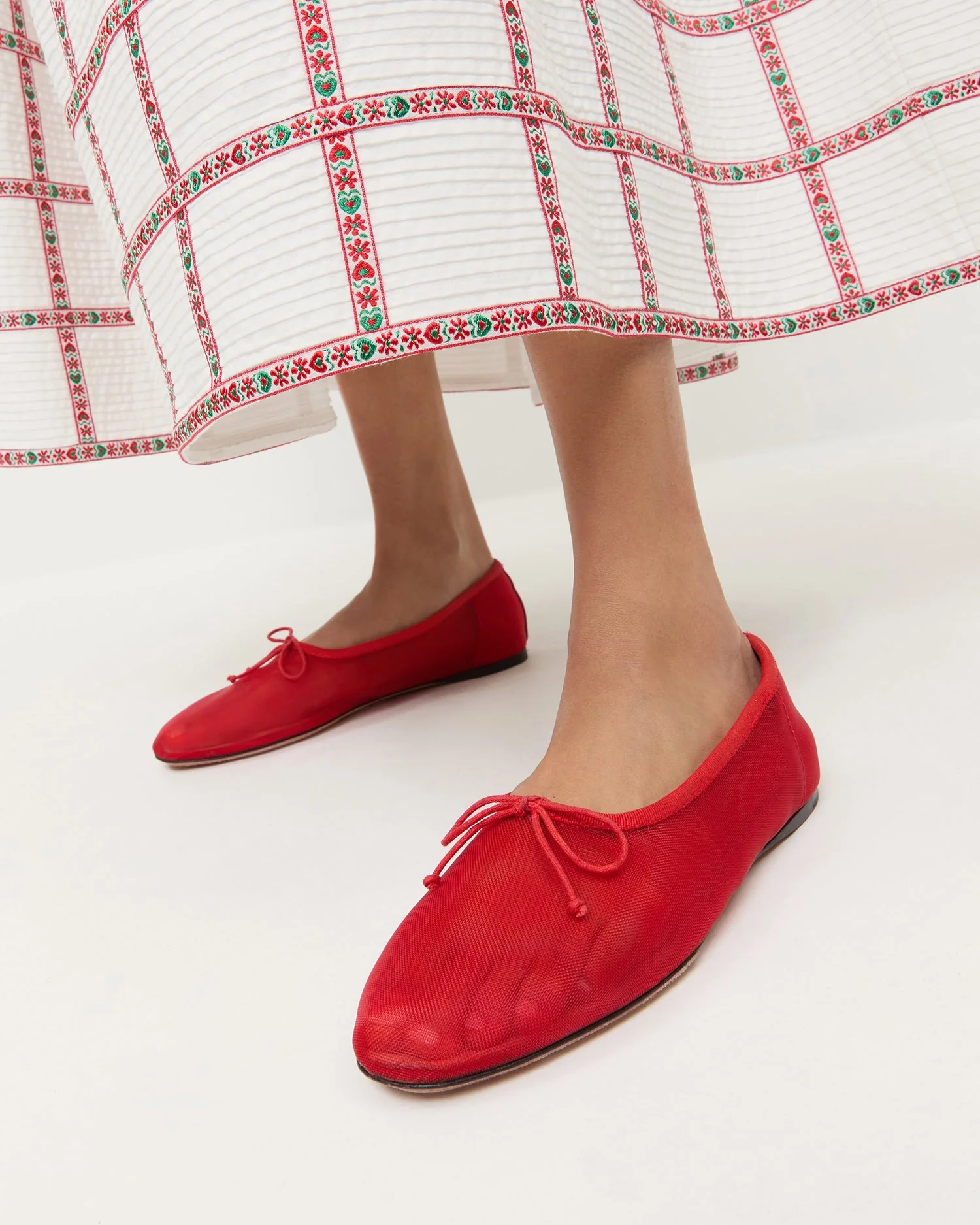 Loeffler Randall - Landon Red Mesh Ballet Flat - Image 2