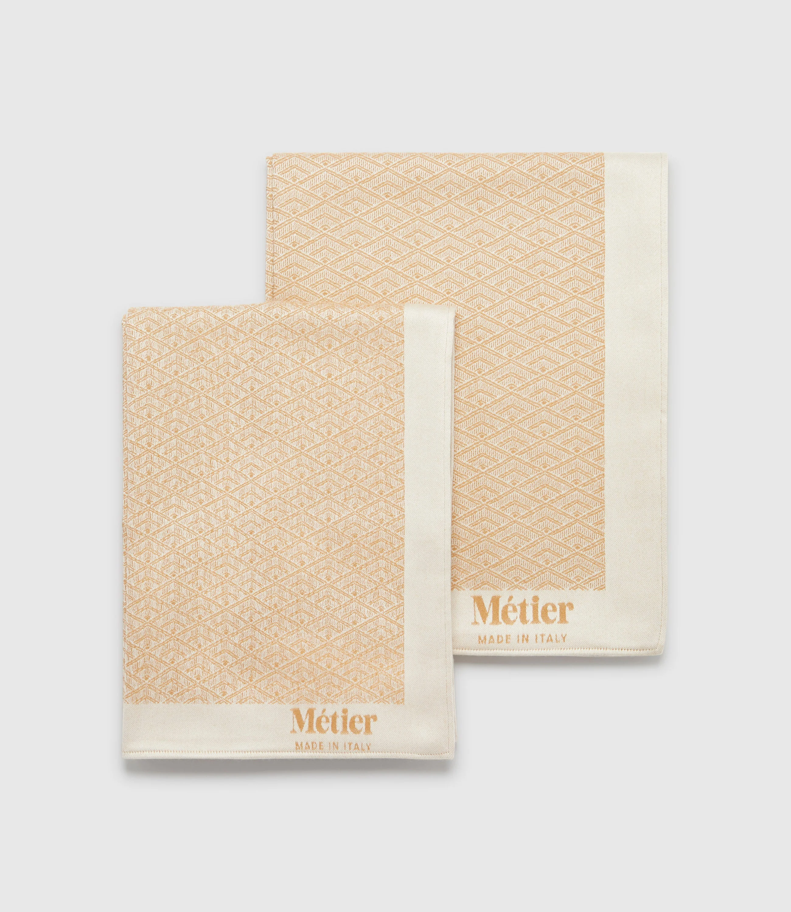 Metier - Large Cashmere Throw Camel and White Sand - Image 6