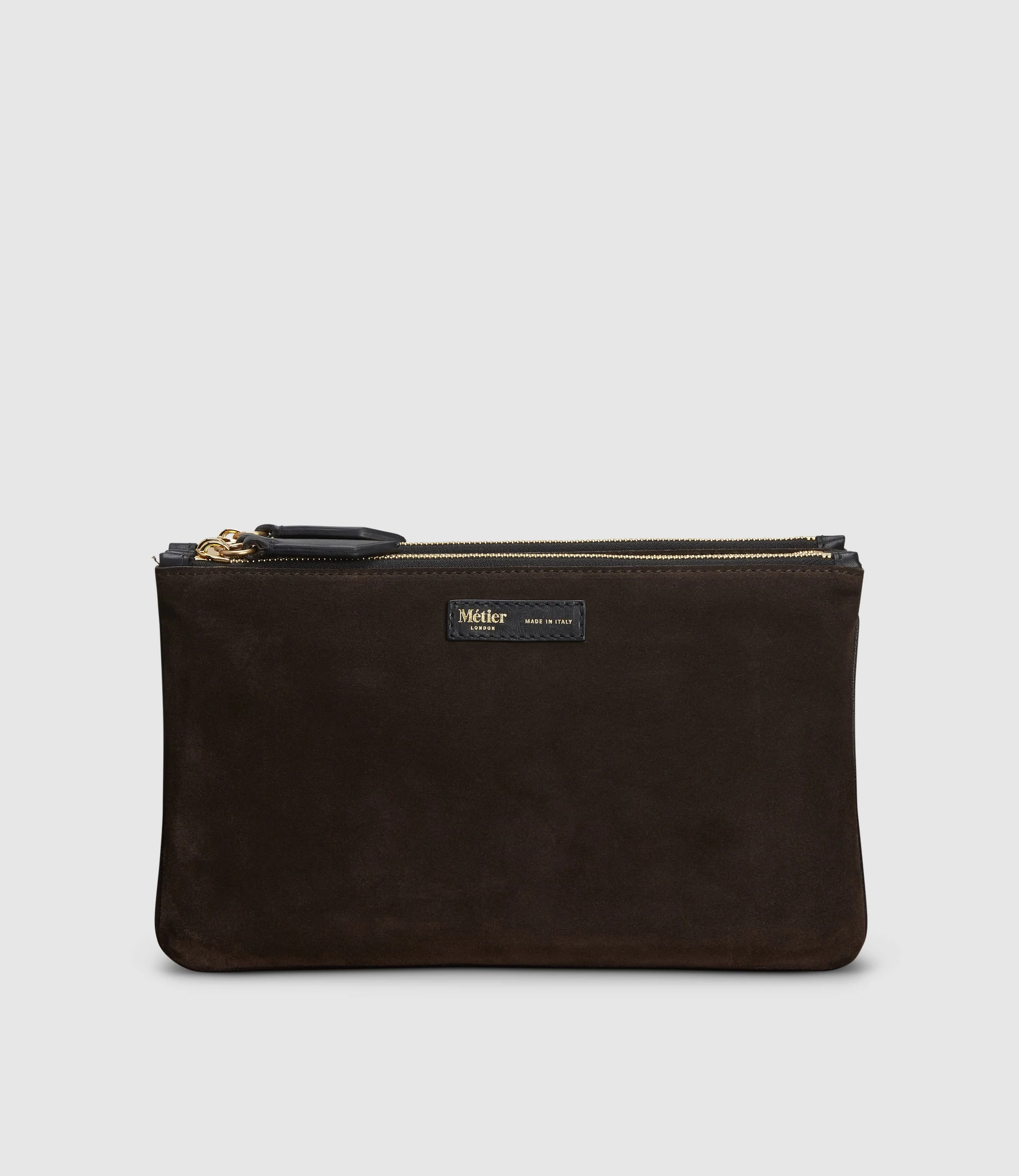 Metier - Magnetic Trio Clutch Large Suede Chocolate