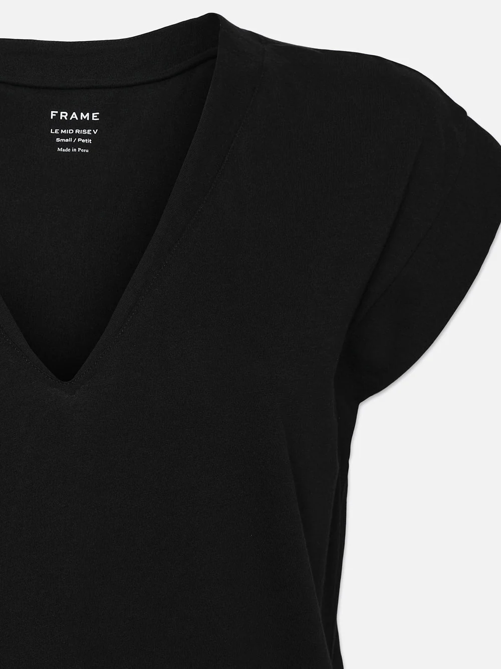 FRAME - Le Mid Rise V Neck Tee - Image 2