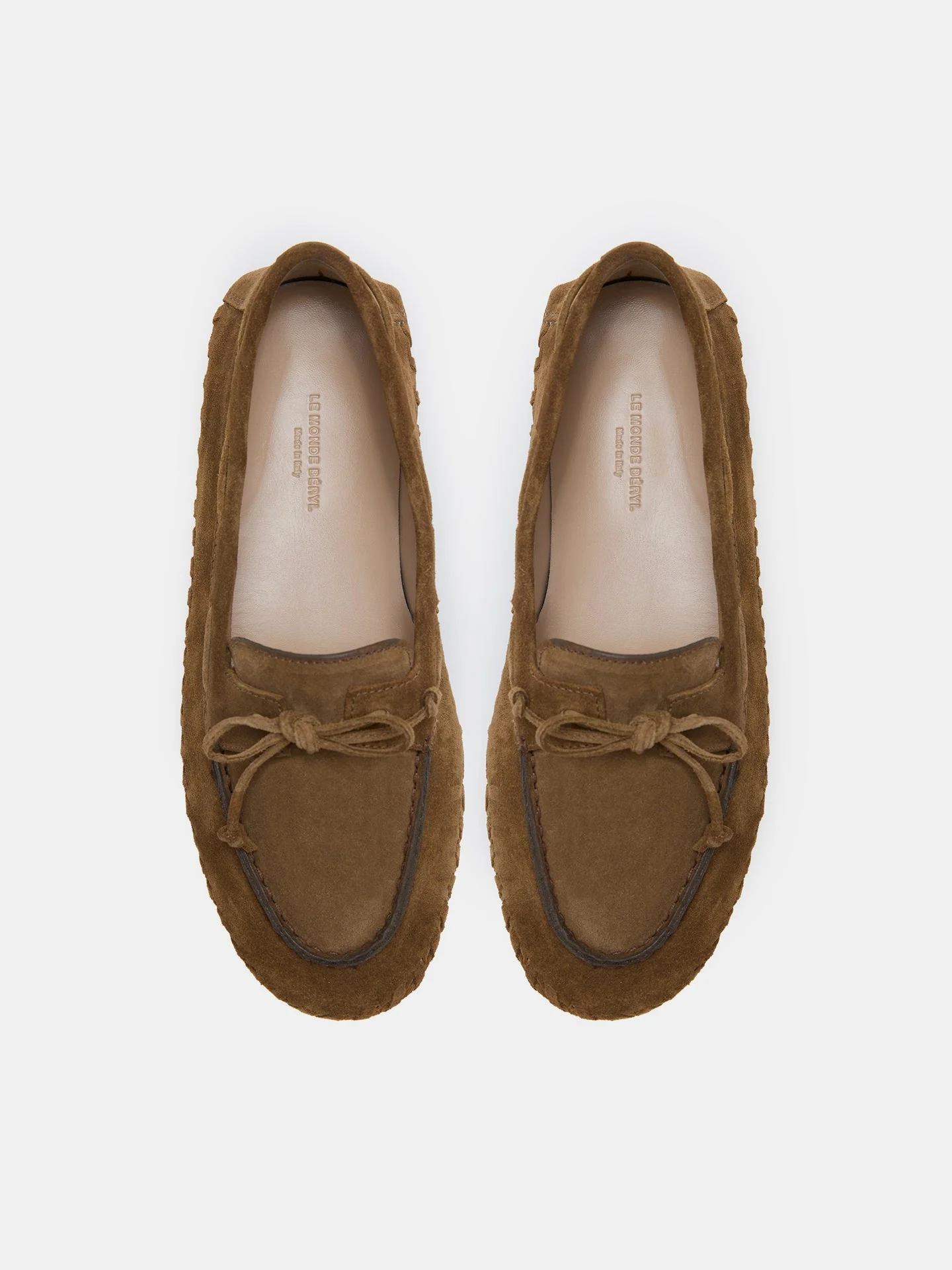 Le Monde Beryl - Driver Moccasin Woven / Taupe Suede - Image 3