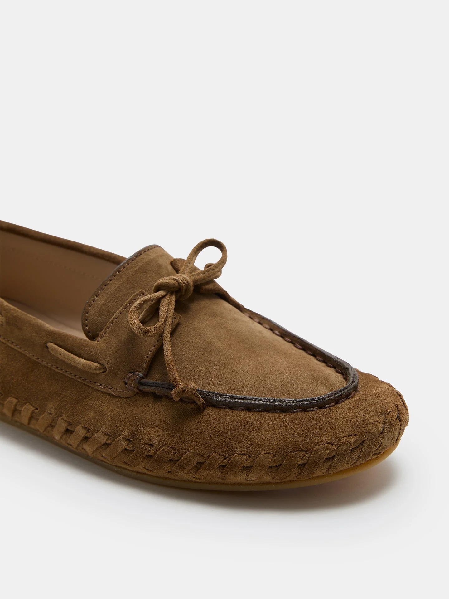 Le Monde Beryl - Driver Moccasin Woven / Taupe Suede - Image 4