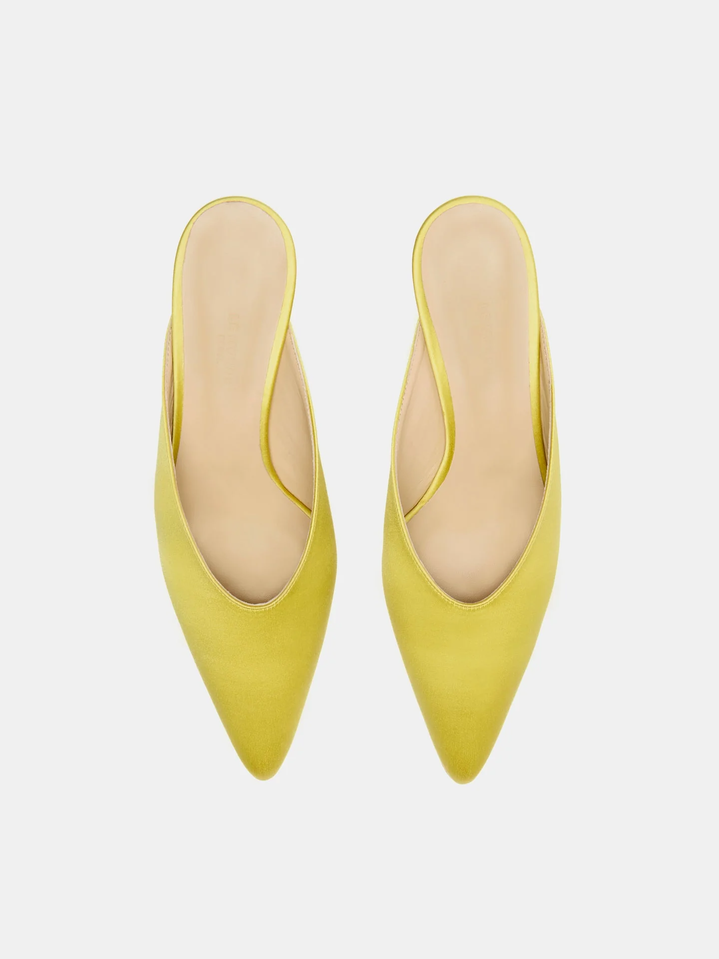 Le Monde Beryl - Micro Wedge Mule / Lime Satin - Image 2