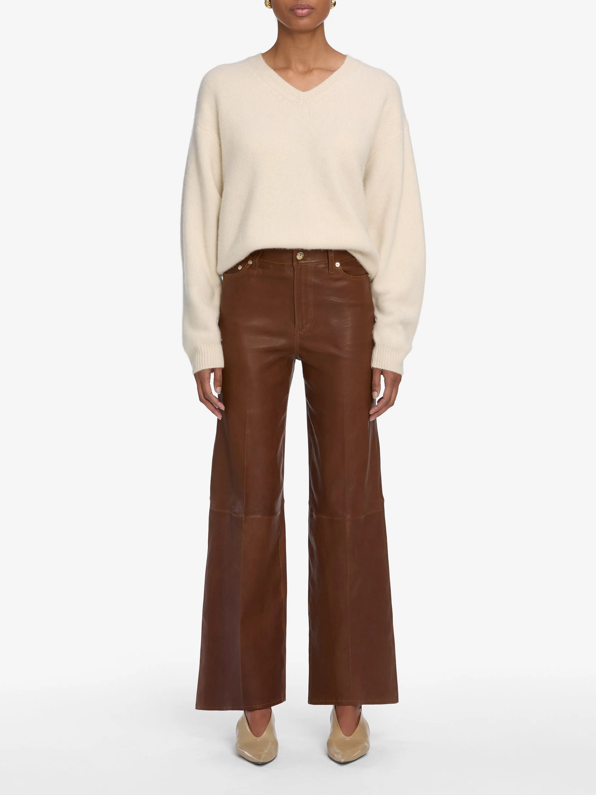 FRAME - Le Slim Palazzo Leather - Image 2