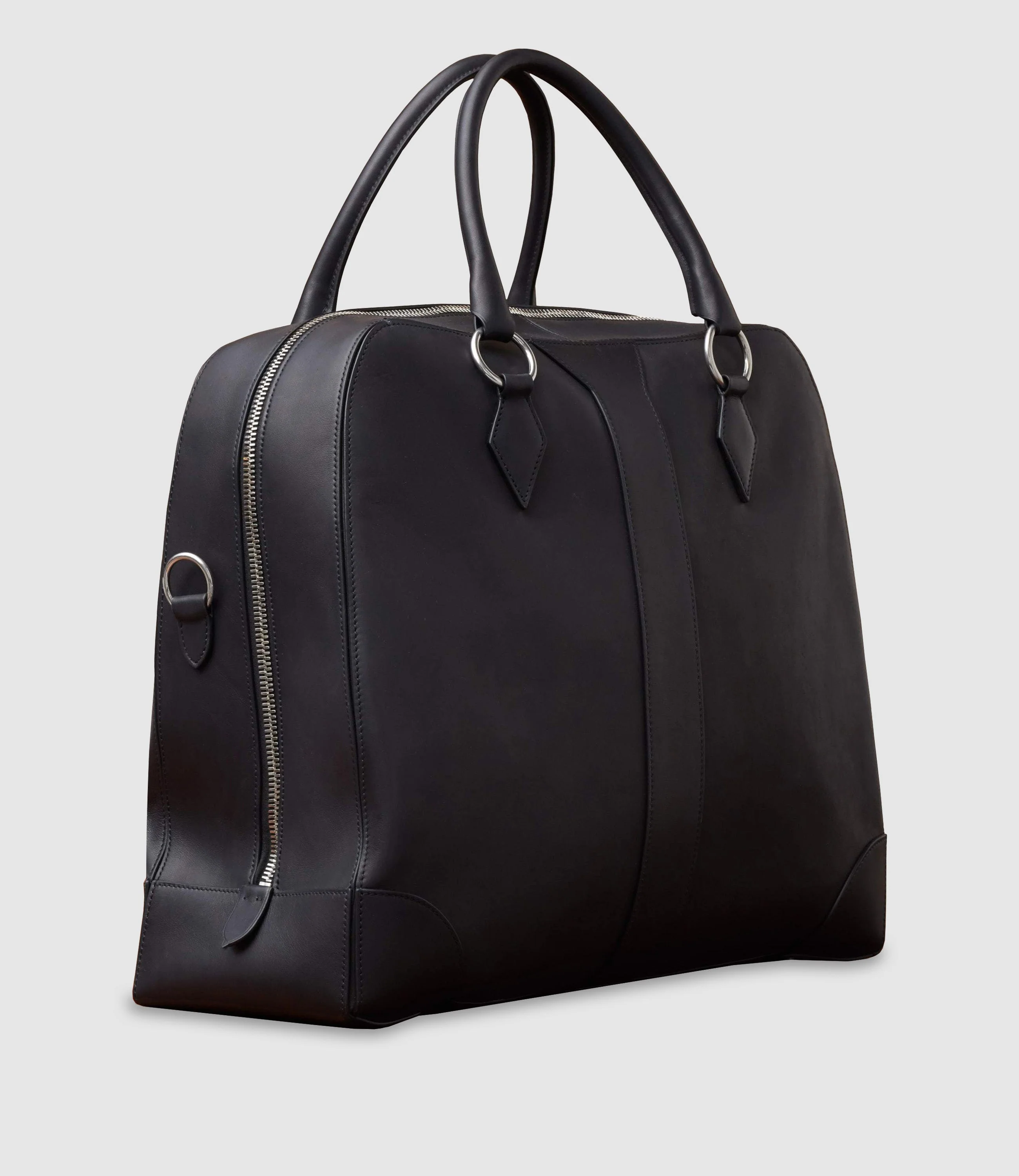 Metier - Le Voyage Two to Three Night Bag Natural Calfskin Matte Black - Image 2