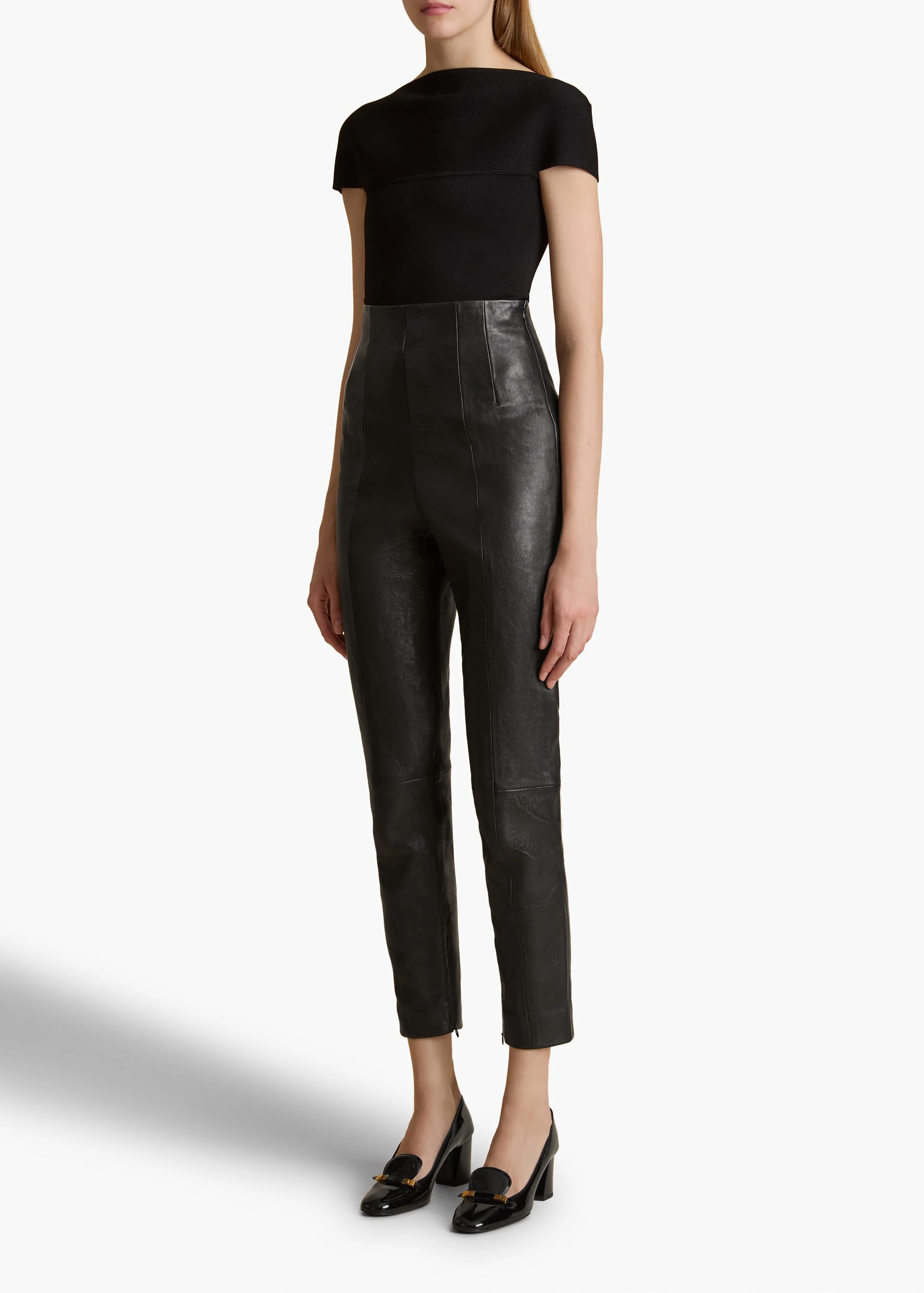 Khaite - Lenn Pant in Black Leather - Image 2