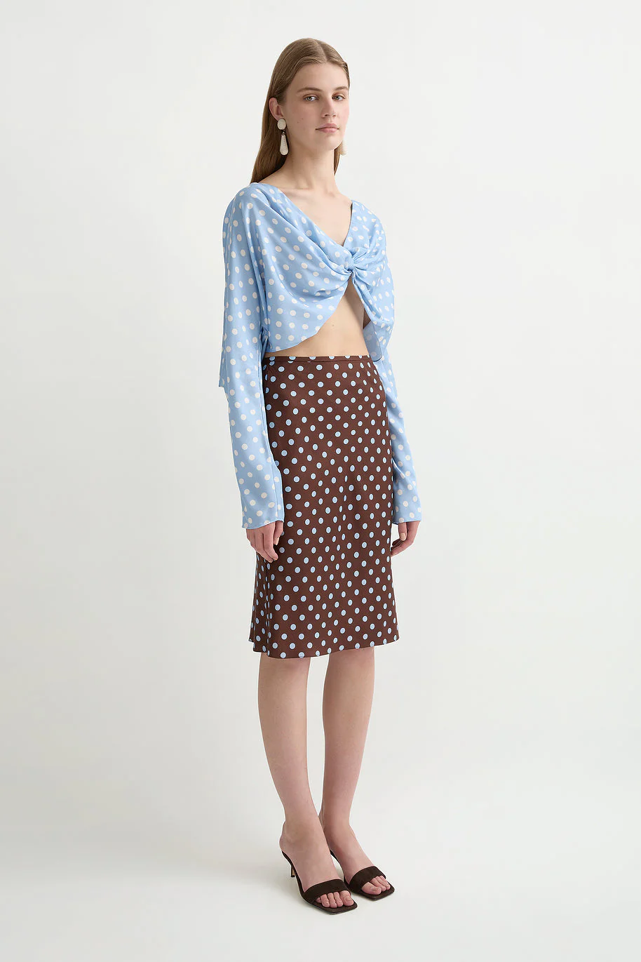 Posse - LEO SKIRT - CHOCOLATE POLKA DOT - Image 6