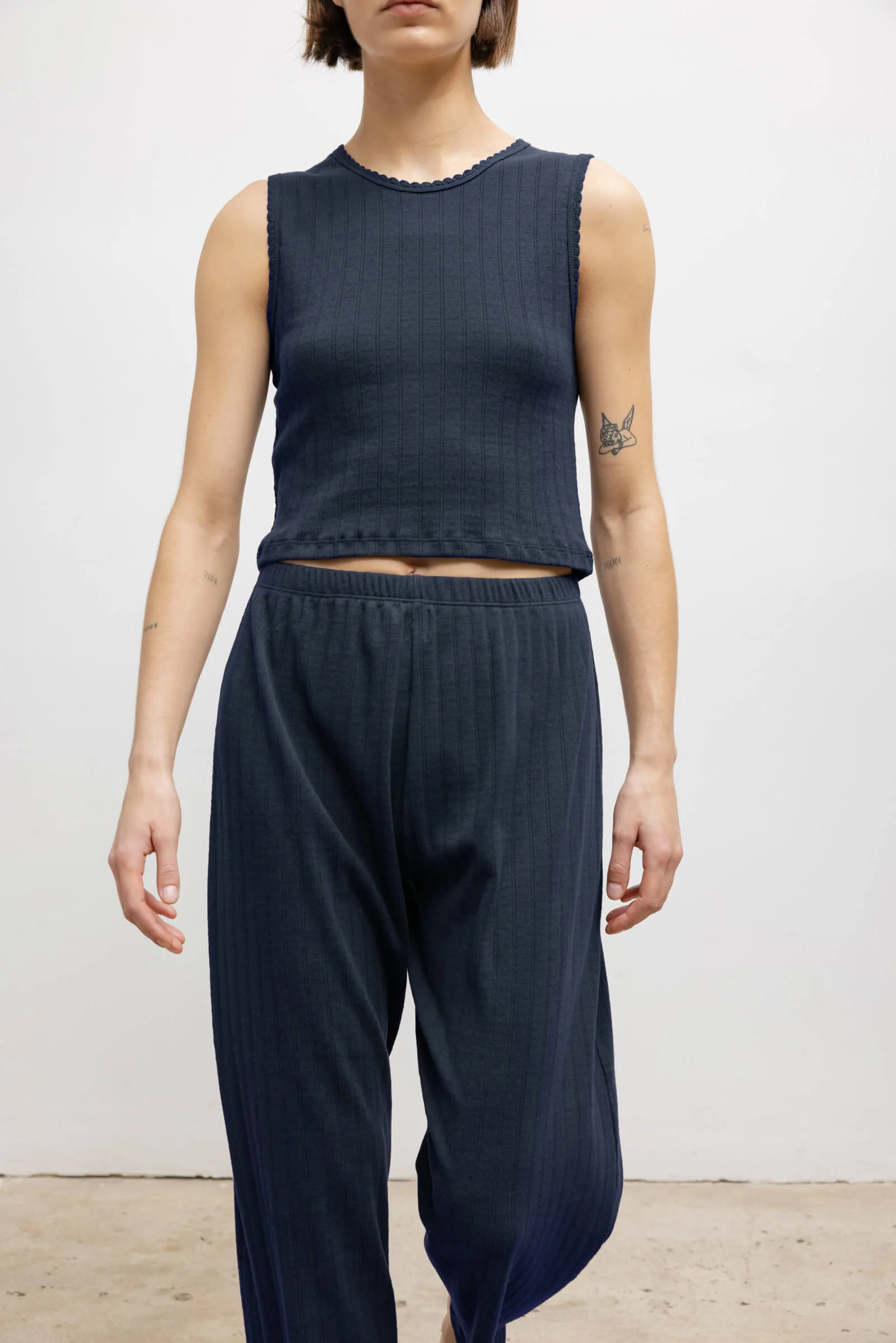 Leset - Pointelle Sleeveless Crew - Image 5