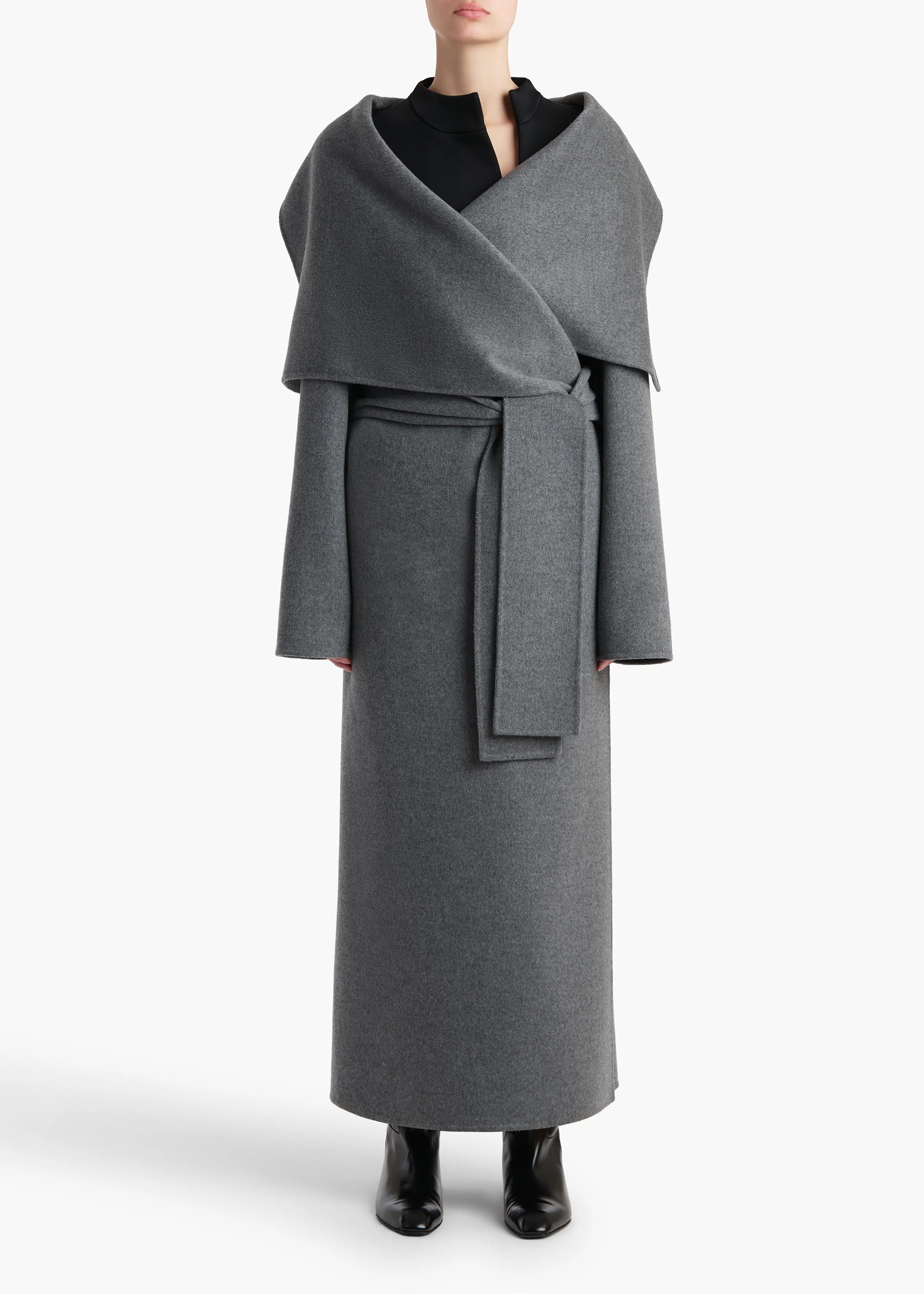 Khaite - Levitt Coat in Grey Melange - Image 10