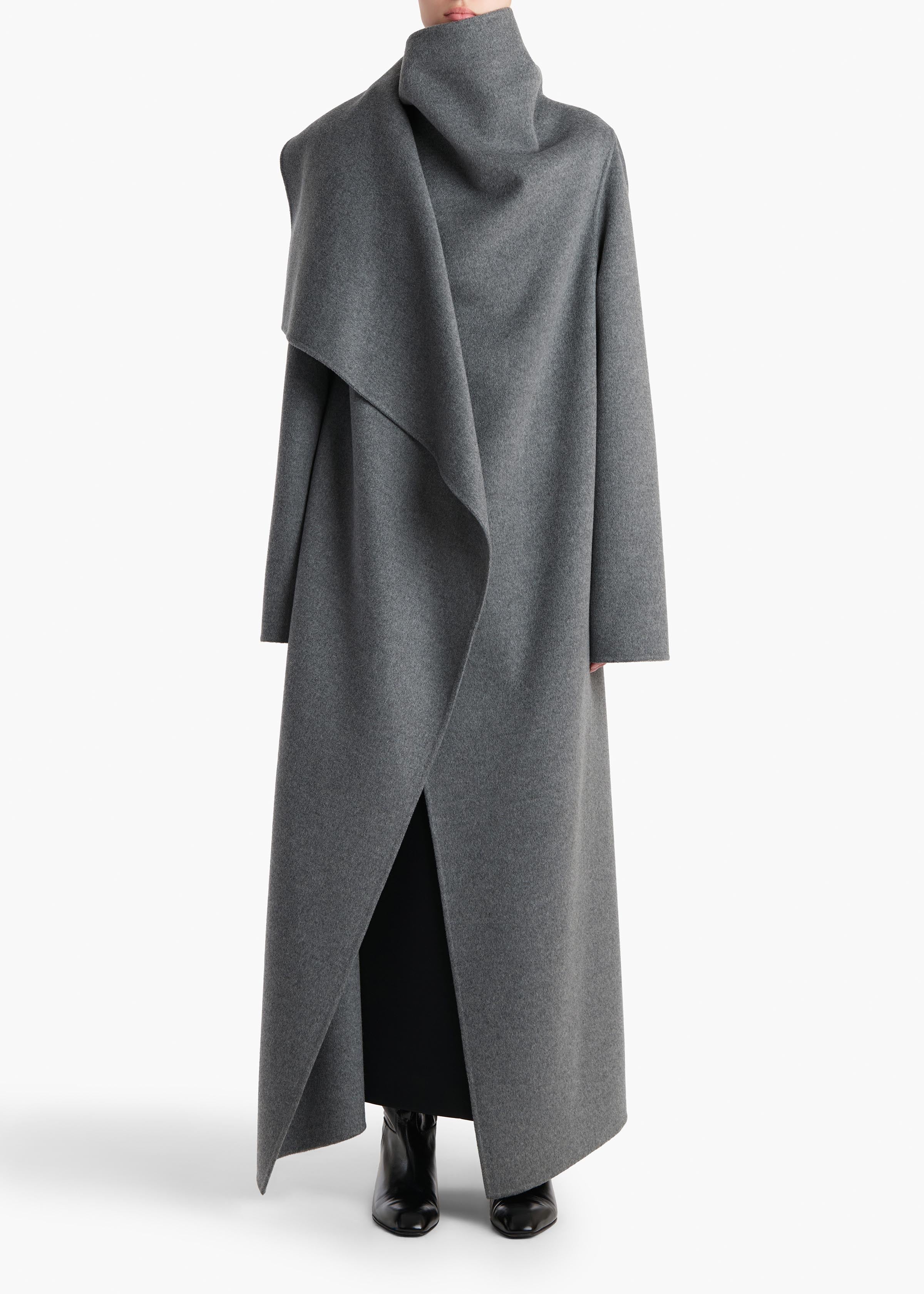 Khaite - Levitt Coat in Grey Melange - Image 2