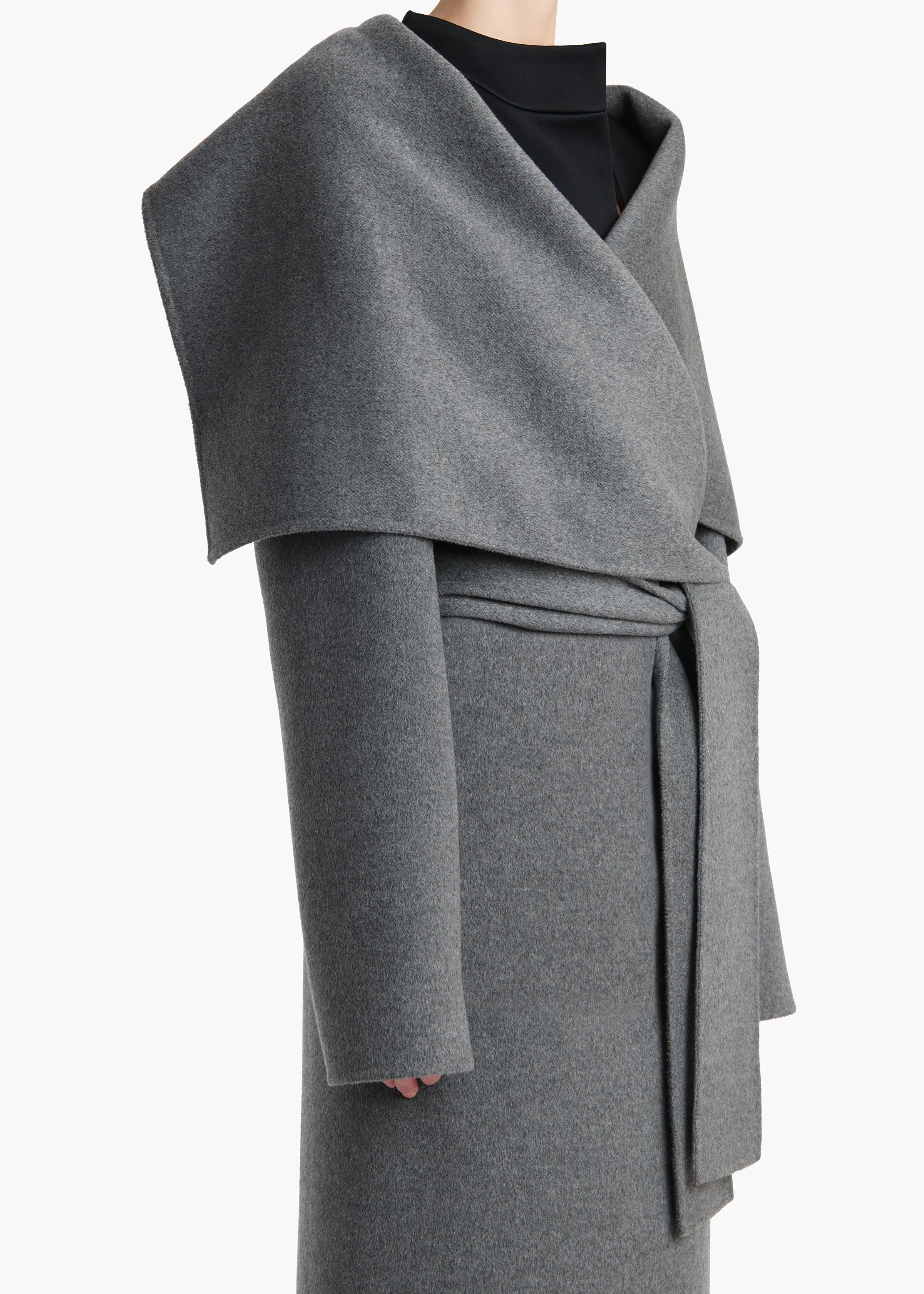 Khaite - Levitt Coat in Grey Melange - Image 5