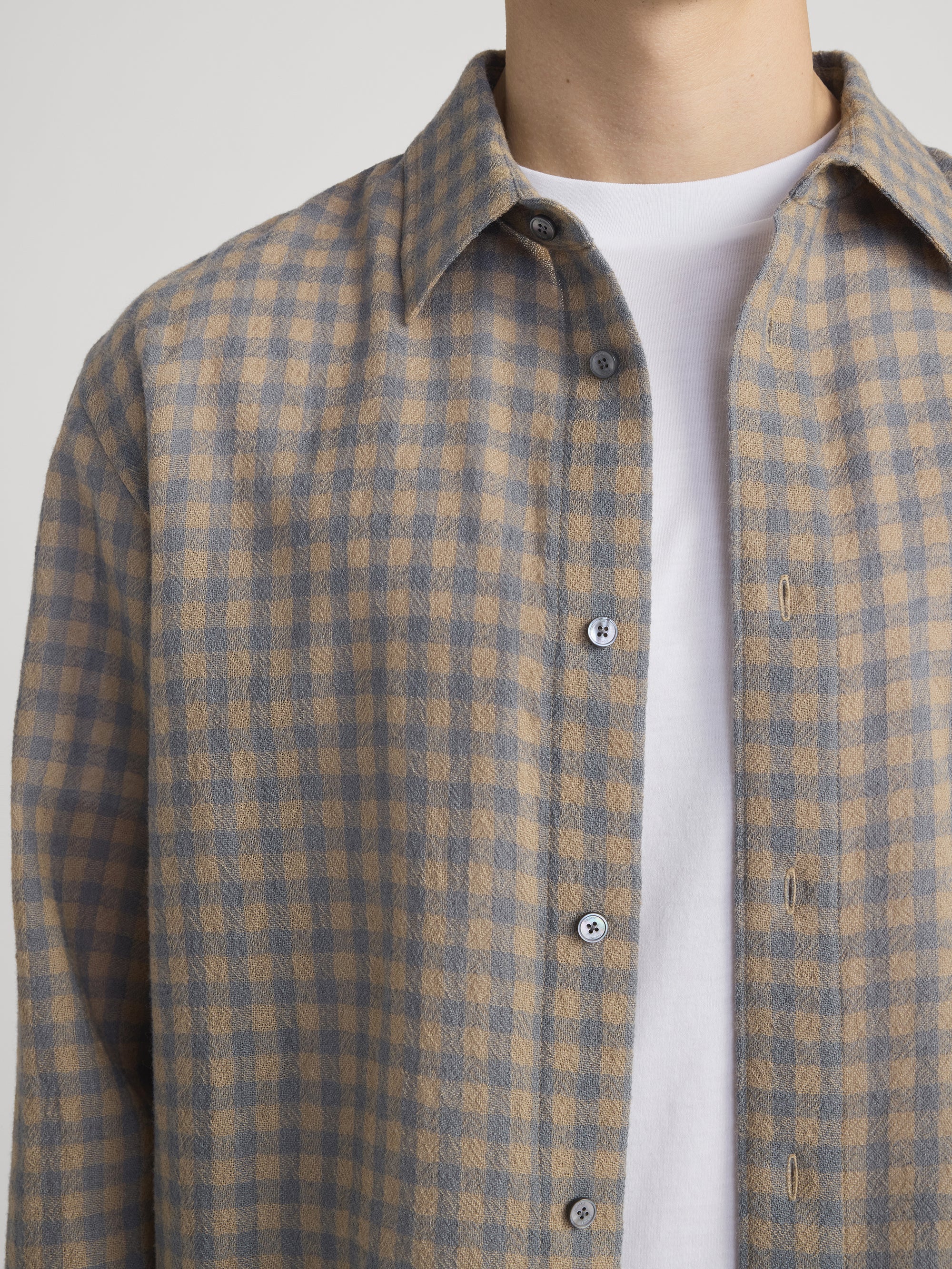 FRAME - Light Wool Plaid Shirt - Image 4