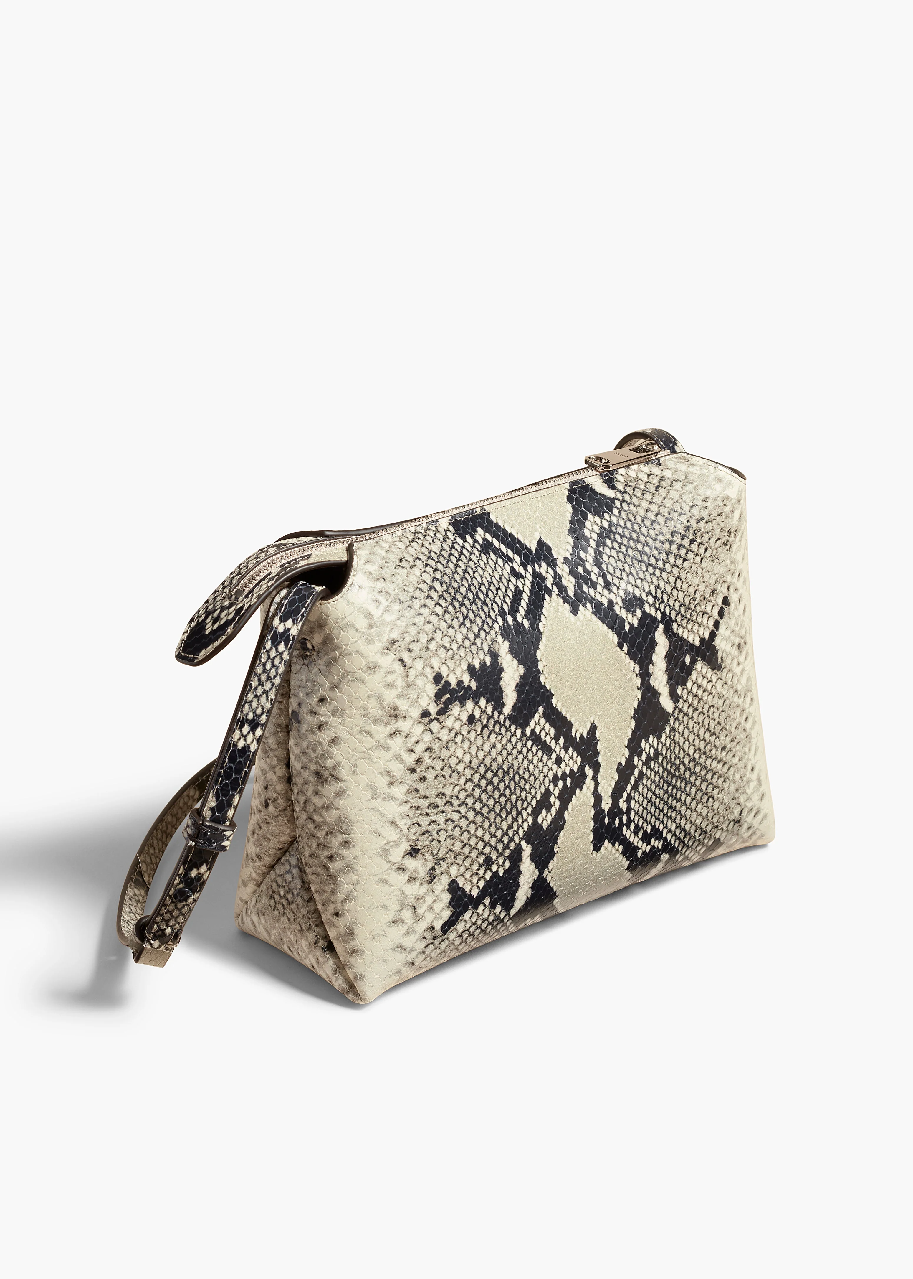 Khaite - Lina Crossbody Bag in Natural Python - Embossed Leather - Image 3