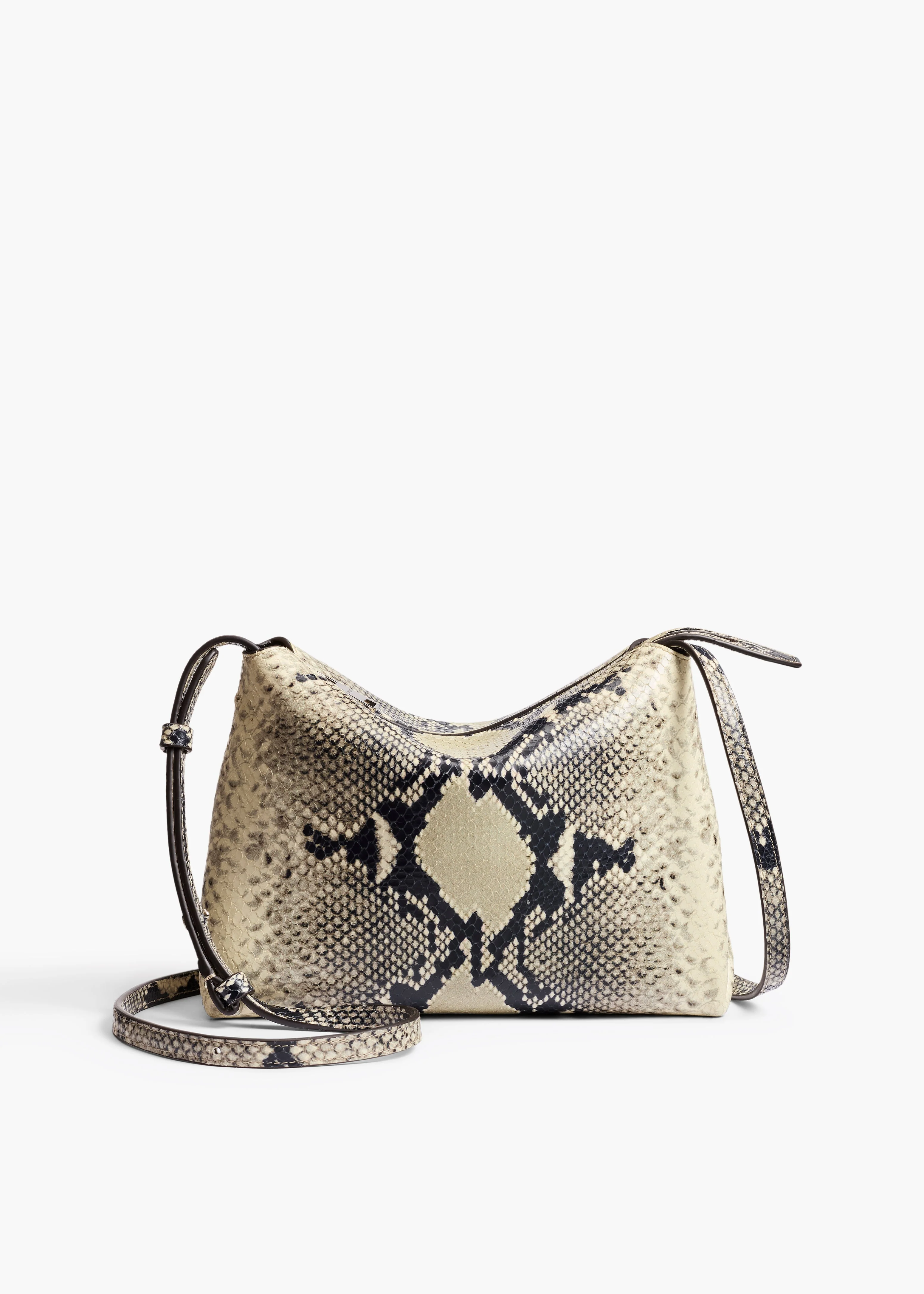Khaite - Lina Crossbody Bag in Natural Python - Embossed Leather - Image 7