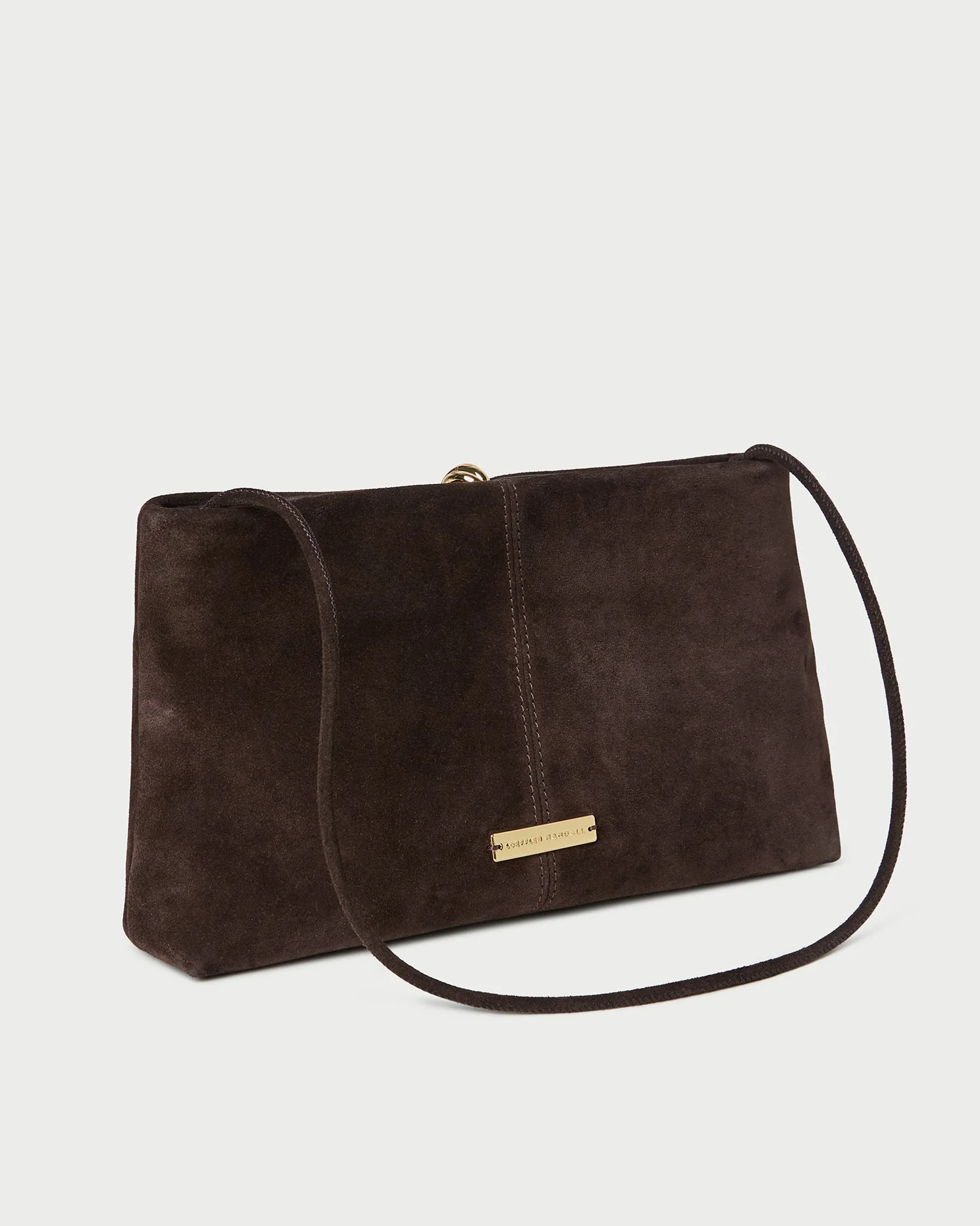 Loeffler Randall - Corrine Brown Suede Gathered Clutch - Image 3