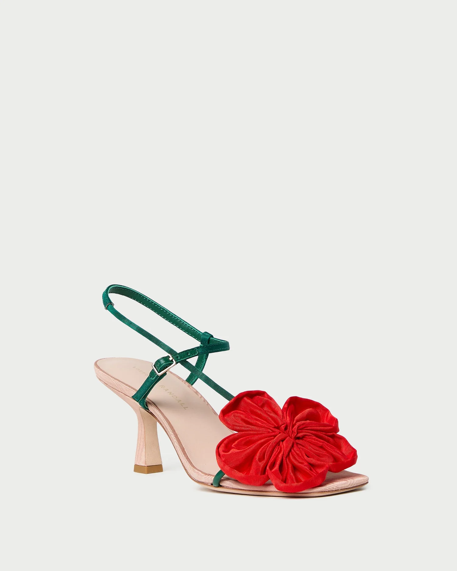 Loeffler Randall - Frank Red/Green Moiré Flower Sandal