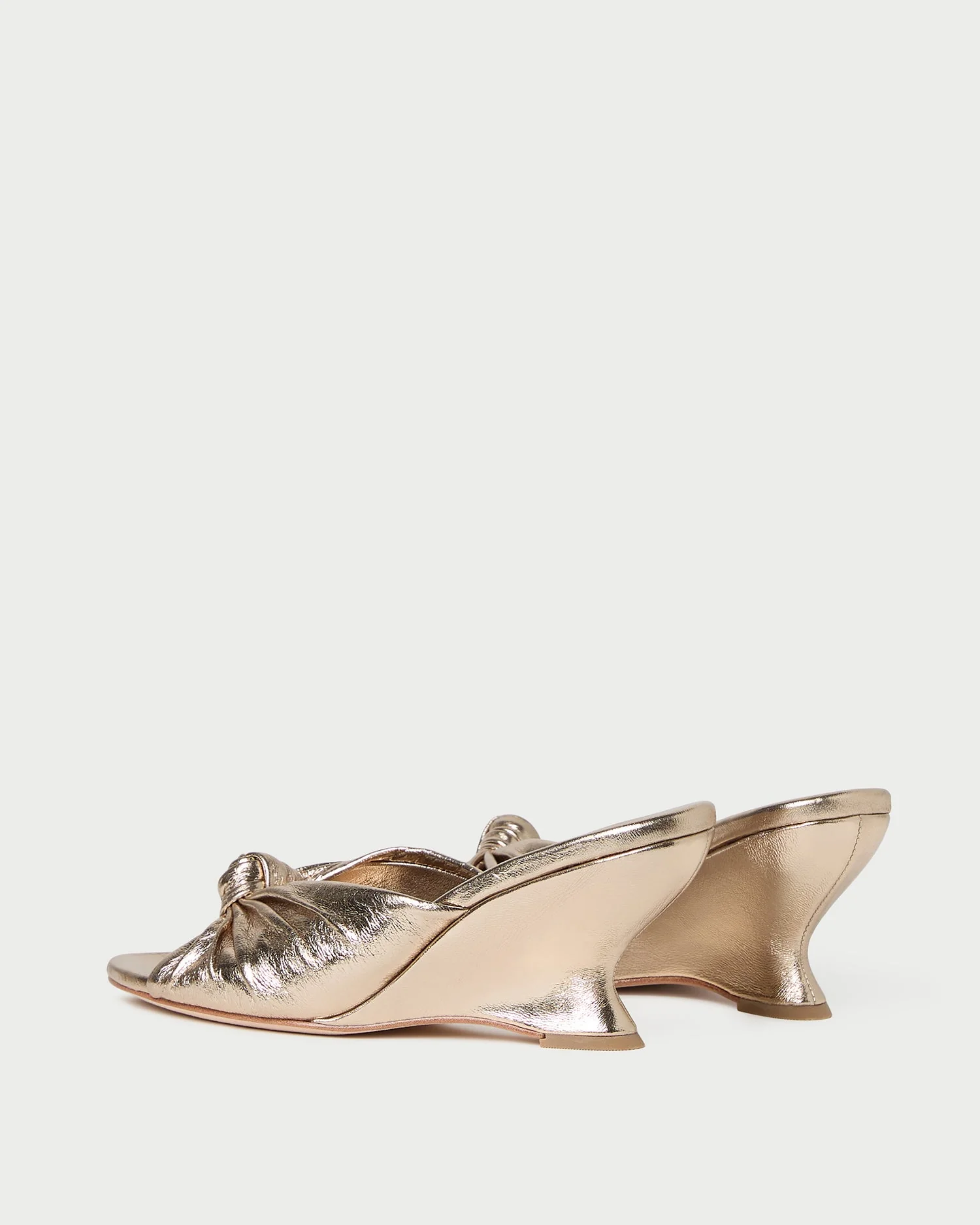 Loeffler Randall - Marsy Champagne Leather Knot Wedge - Image 5