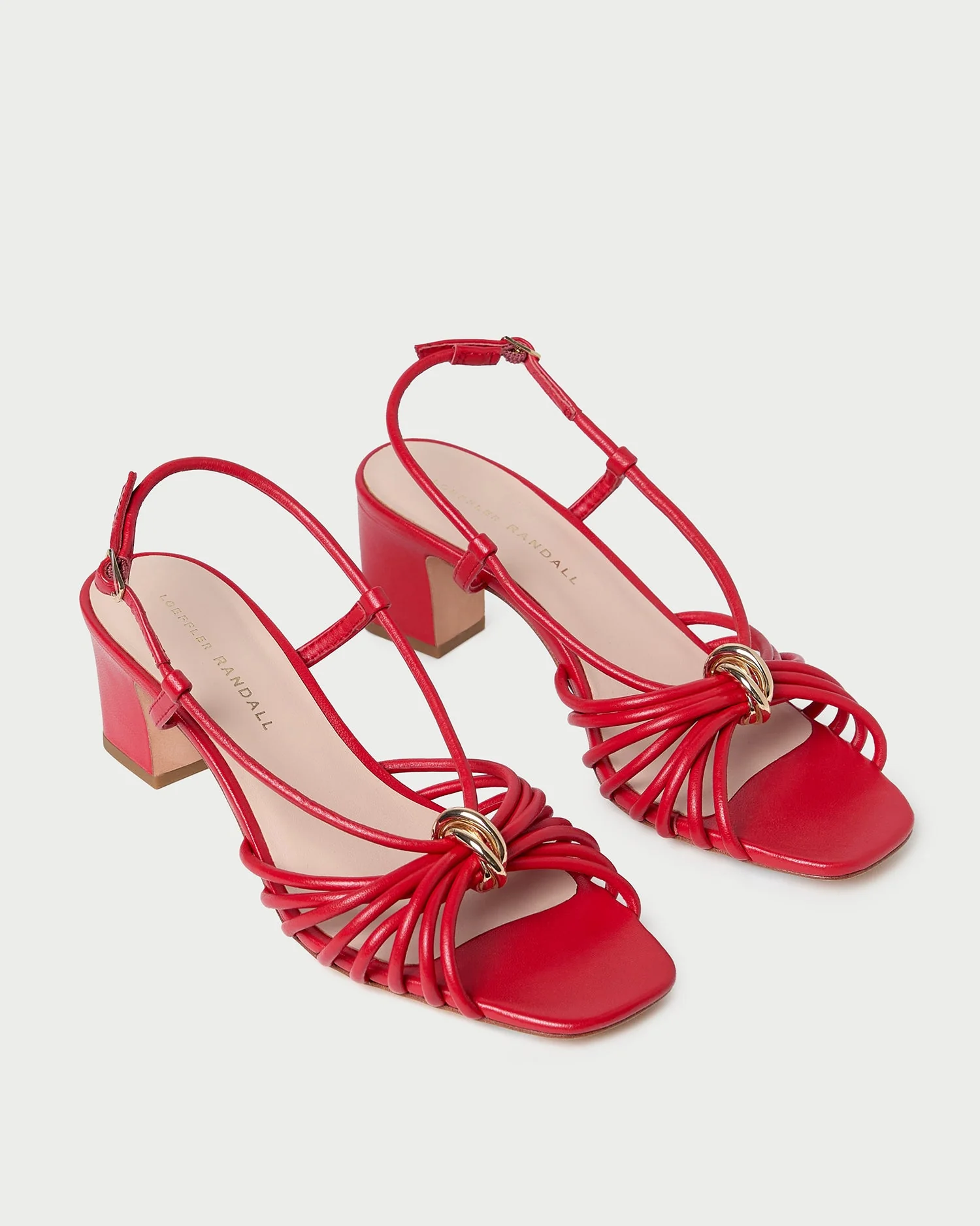 Loeffler Randall - Minna Red Leather Heeled Sandal - Image 4