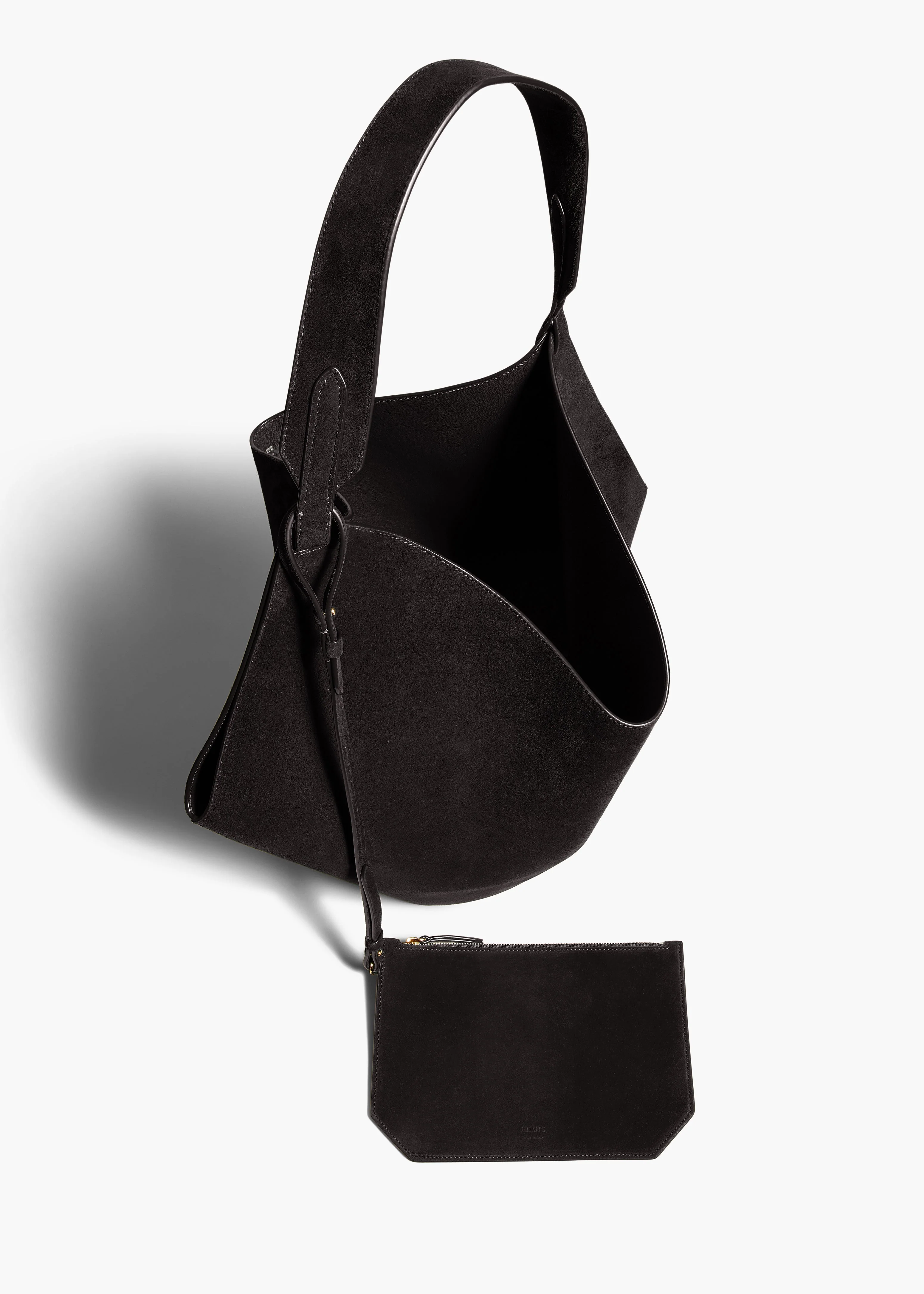 Khaite - Medium Lotus Tote in Black Suede - Image 10