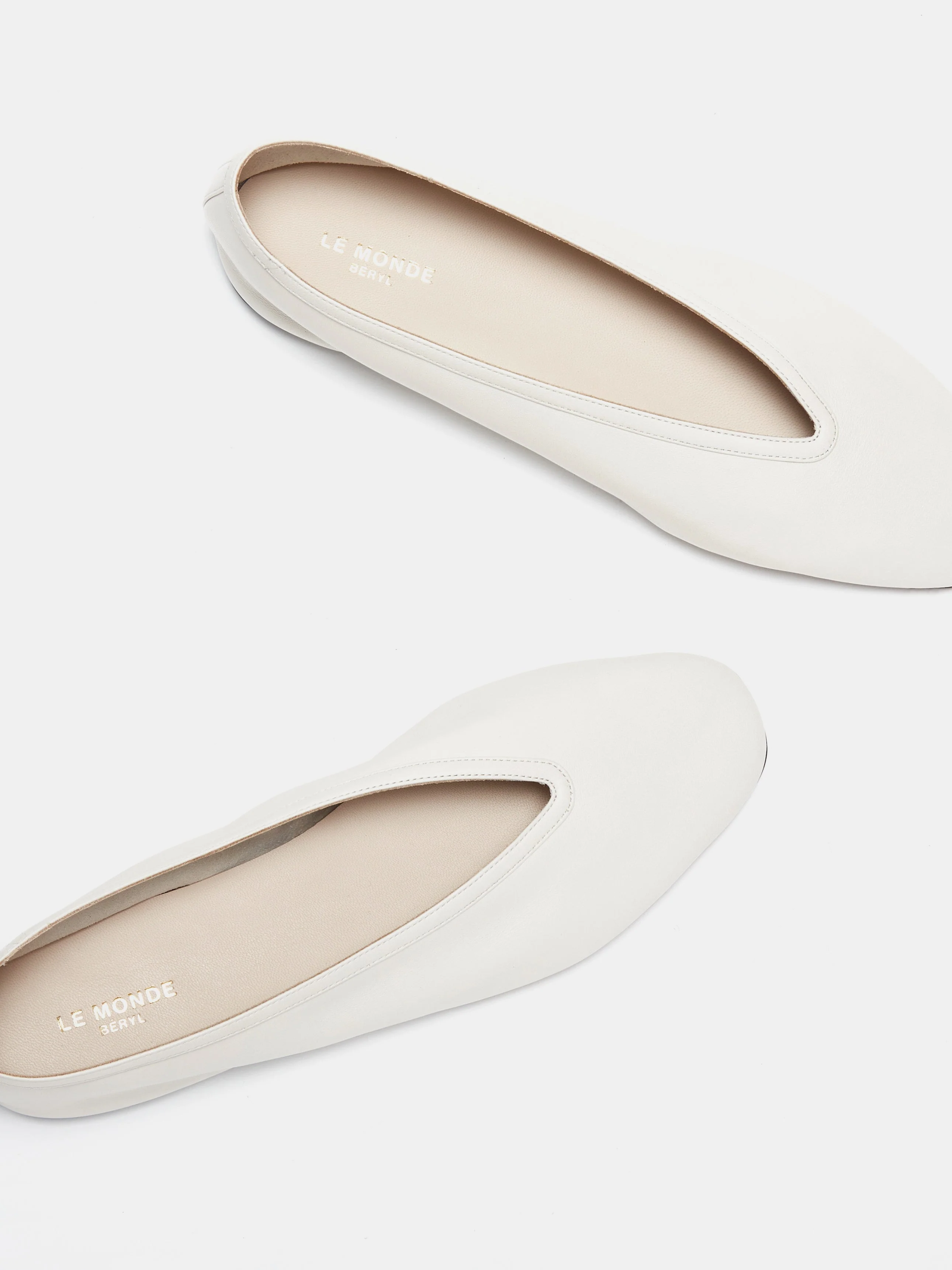 Le Monde Beryl - Luna Slipper / Ecru Leather - Image 4