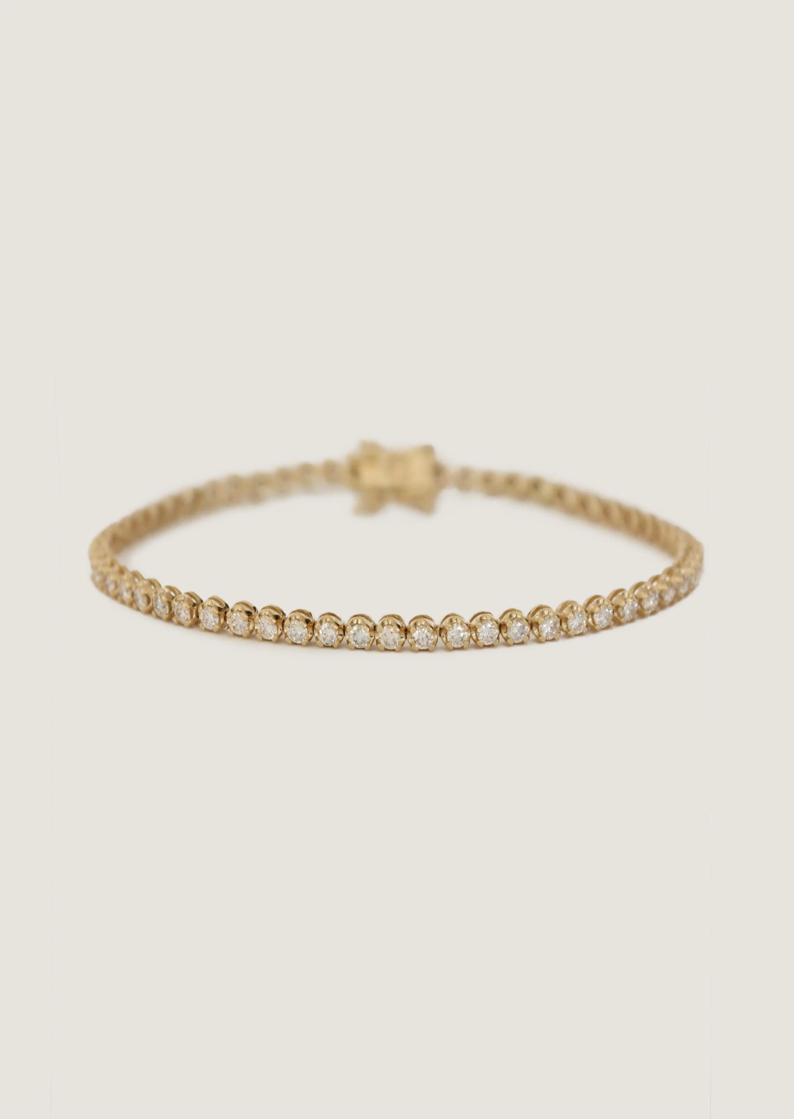 Kinn - Madison Diamond Tennis Bracelet Yellow Gold