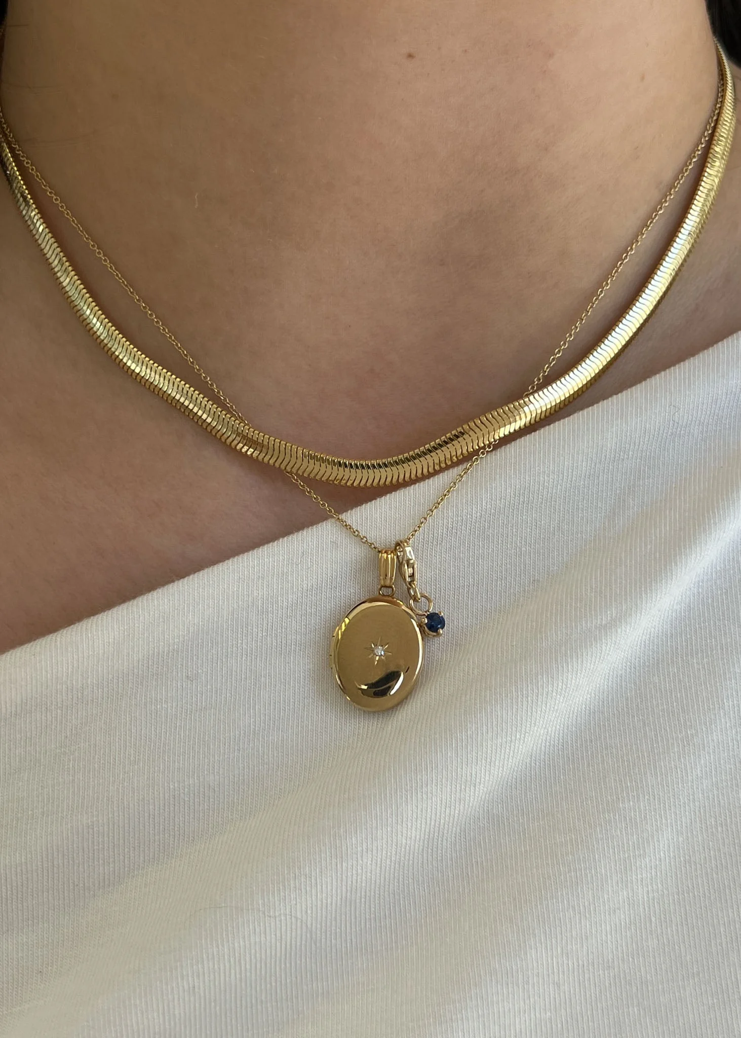 Kinn - Maison Oval Locket Necklace Diamond - Image 2