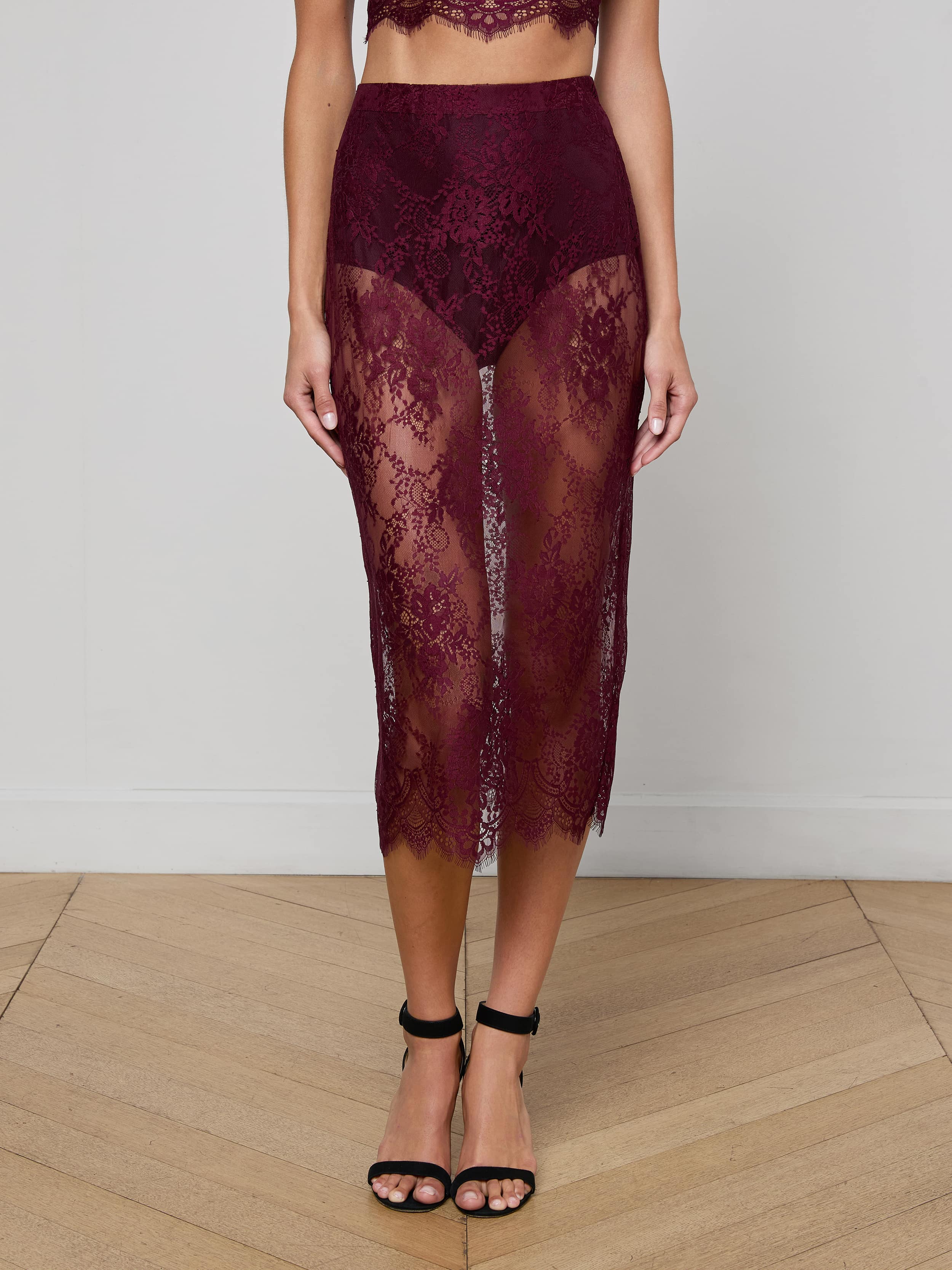 L'AGENCE - Makena Lace Pencil Skirt - Image 8