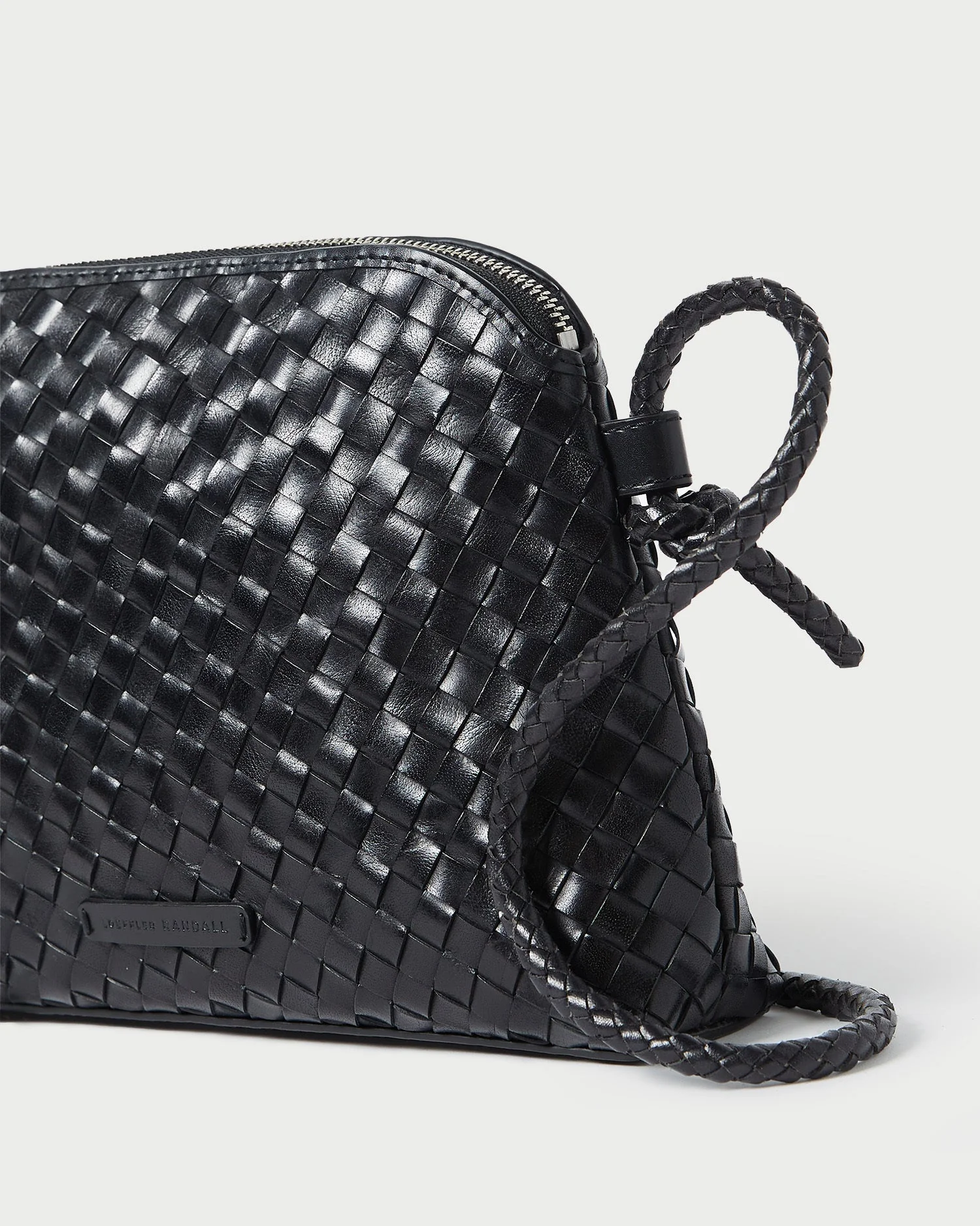 Loeffler Randall - Mallory Black Woven Leather Crossbody - Image 2