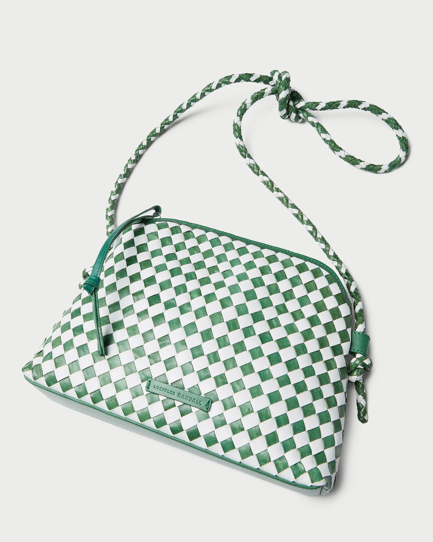 Loeffler Randall - Mallory Emerald/White Woven Crossbody - Image 4