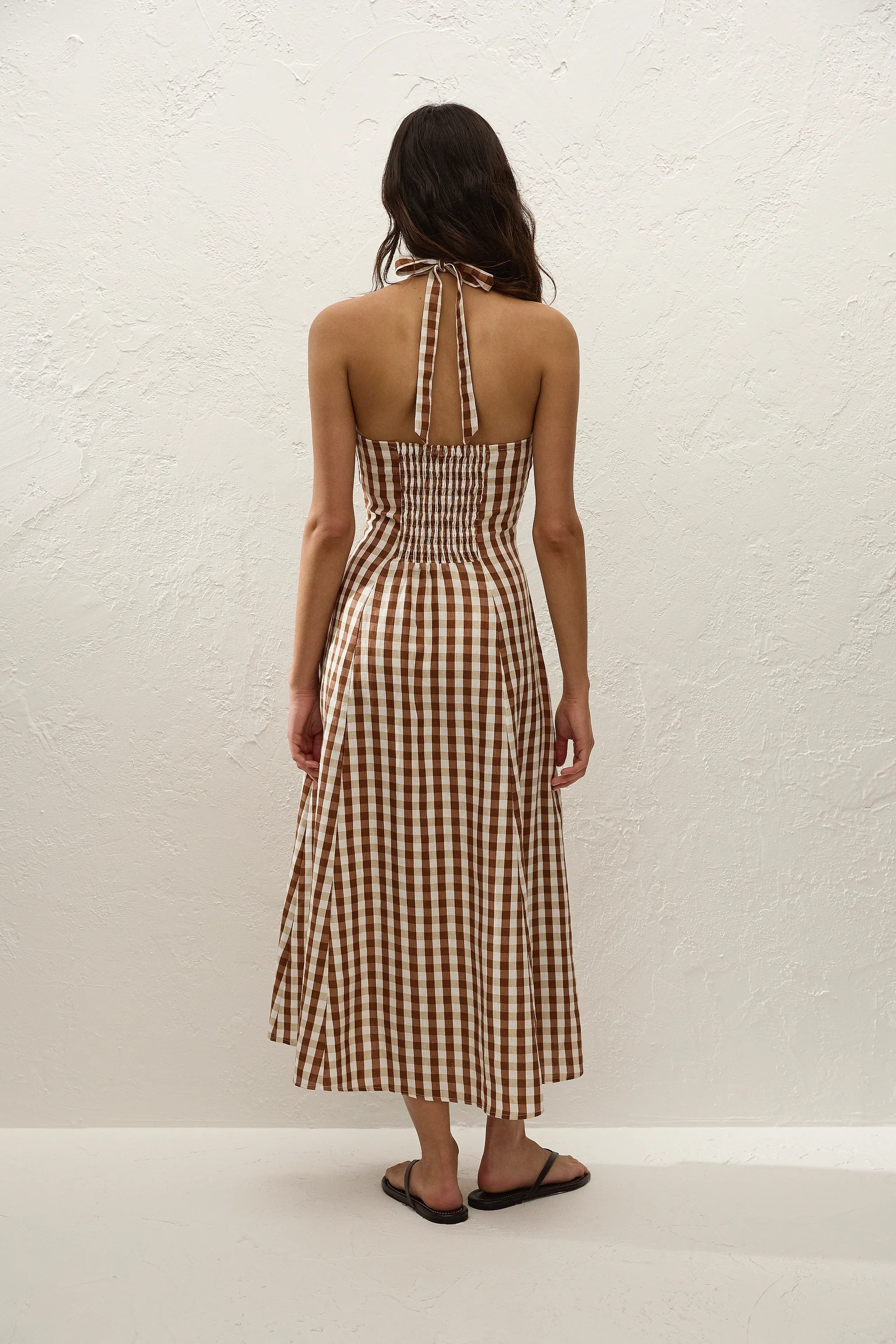 Faithfull - Marais Midi Dress Gingham Cedar - Image 5