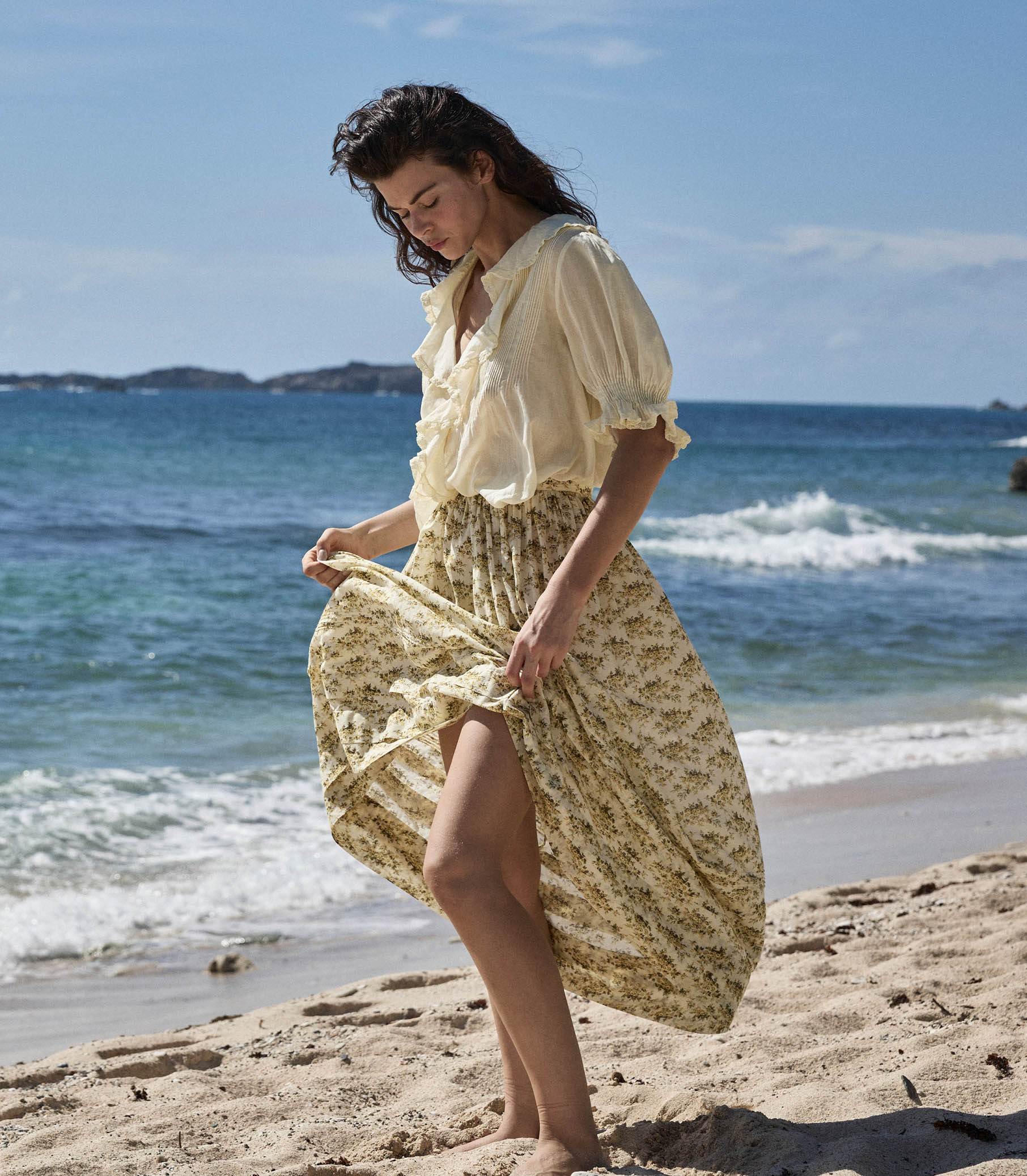 DÔEN - MARCIE SKIRT -- CITRON ROSIER FLORAL - Image 3