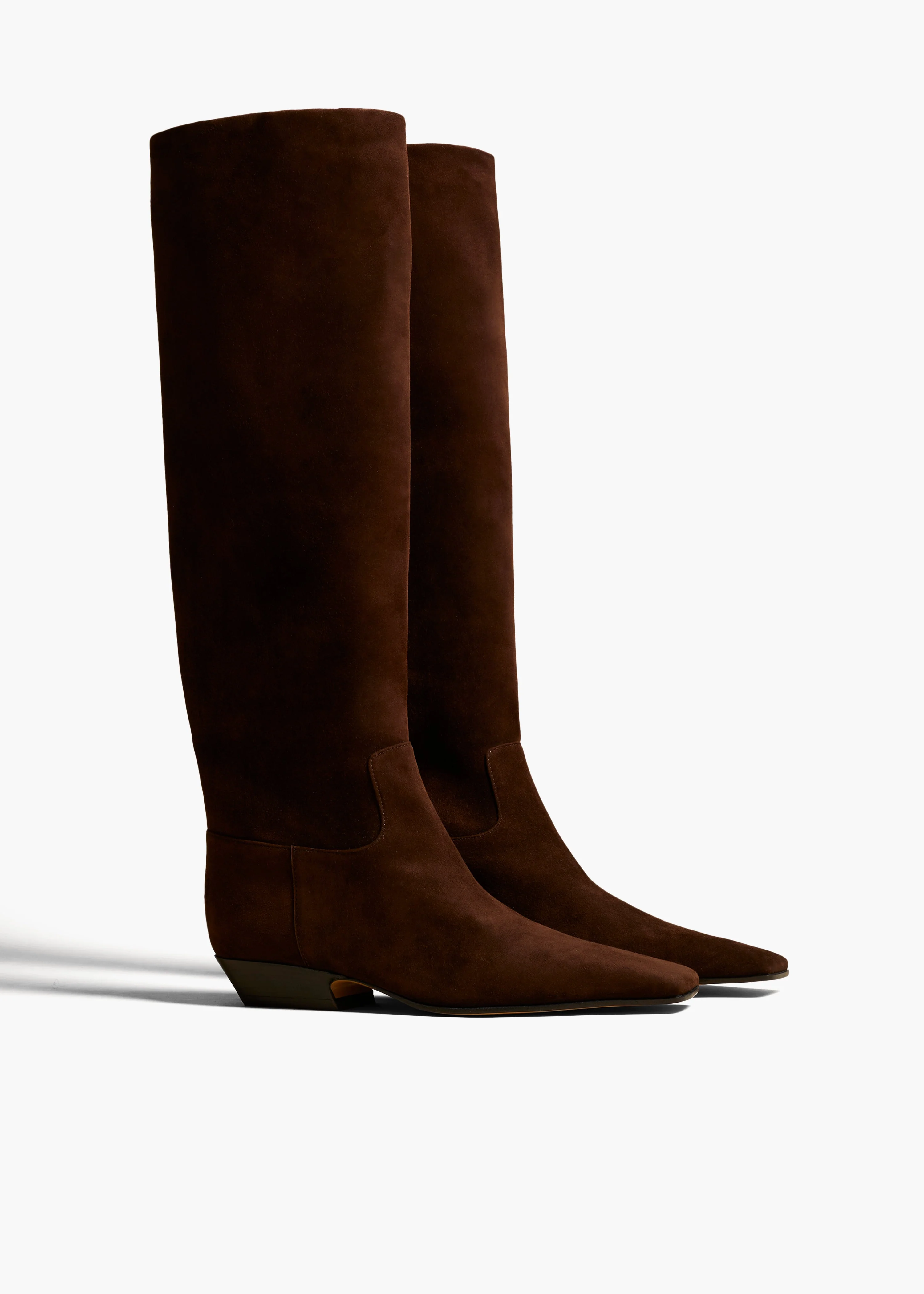 Khaite - Marfa Knee - High Boot in Coffee Suede - Image 2