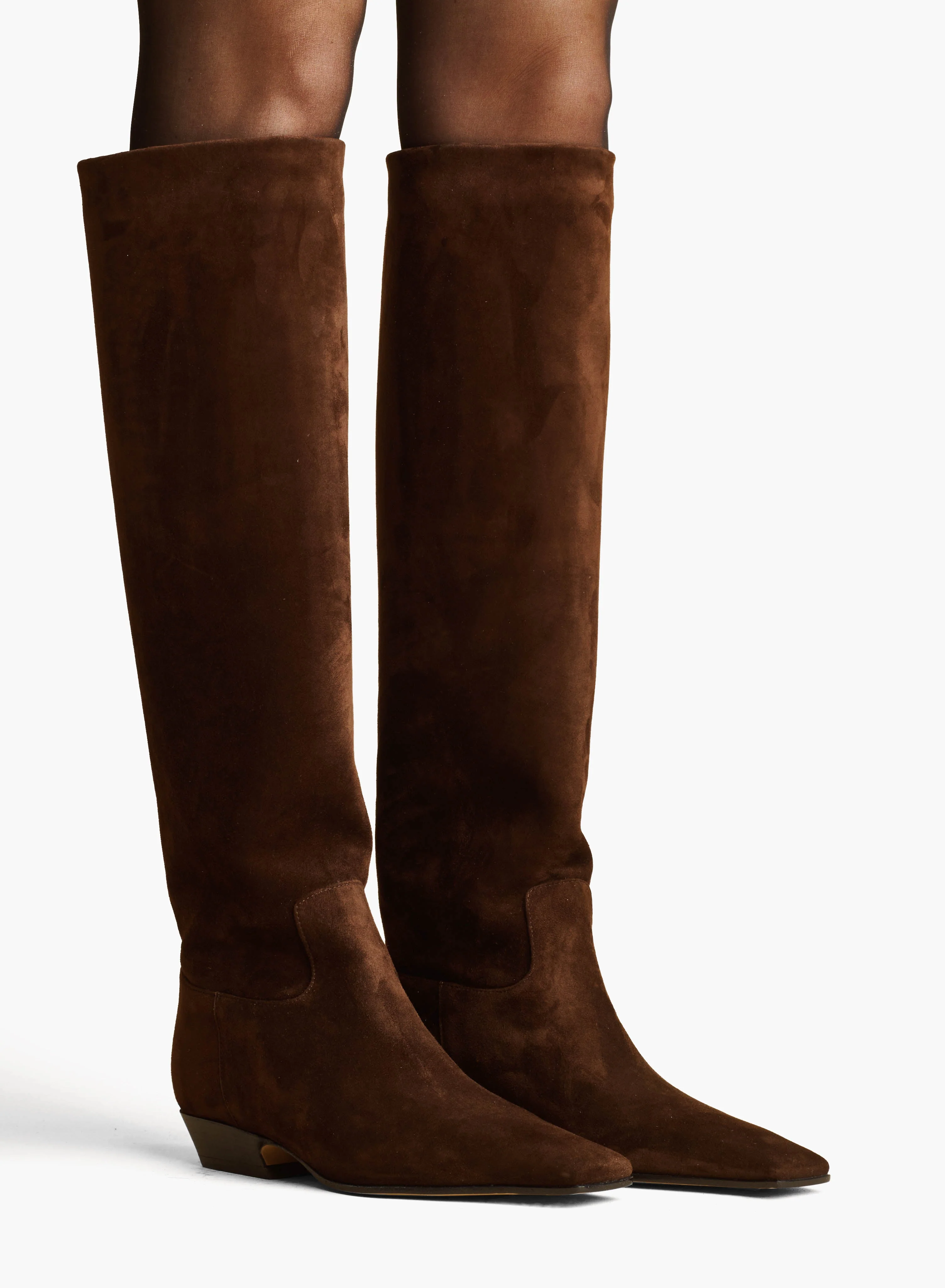Khaite - Marfa Knee - High Boot in Coffee Suede - Image 5